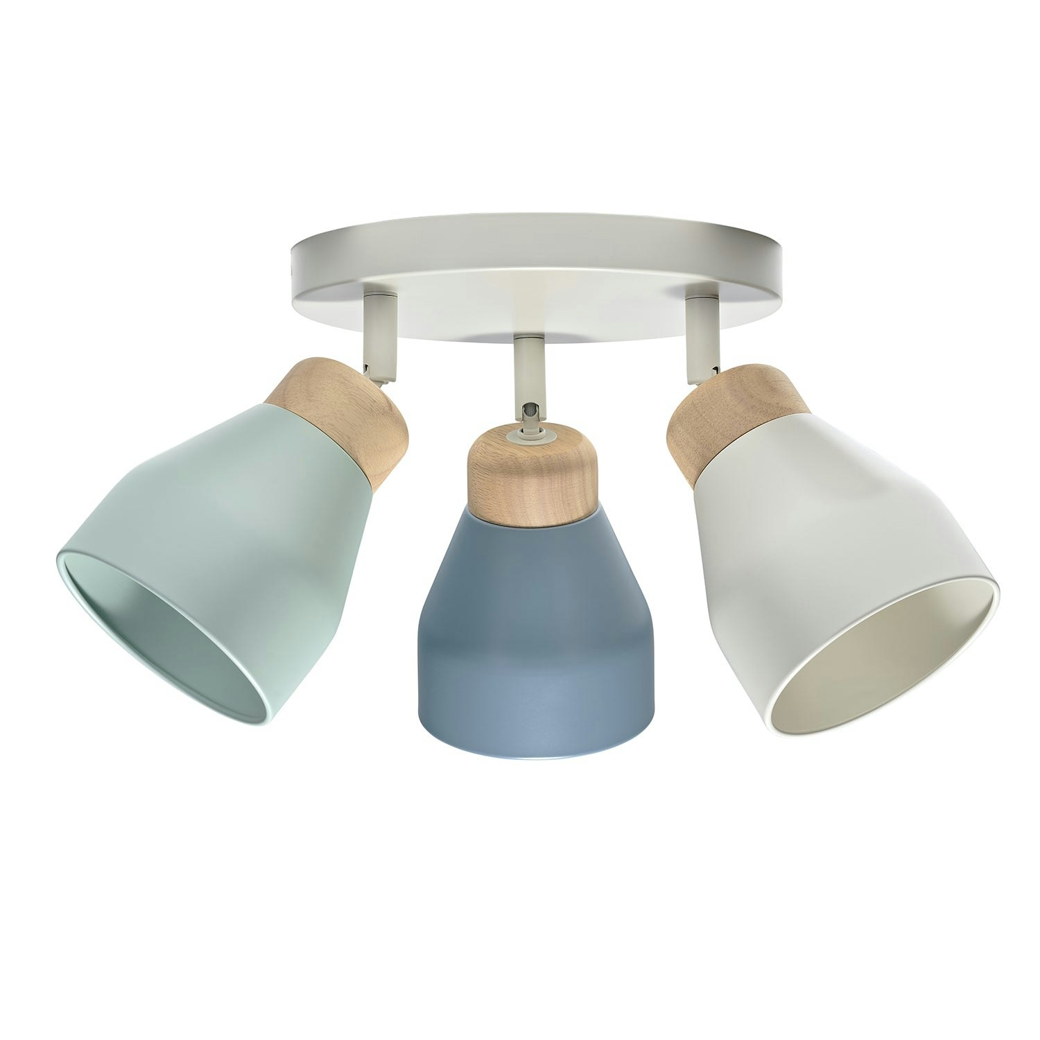 Ceiling Light - Adjustable Shades - Grey, Duck Egg Blue, Dusk Blue - Metal - Image 2