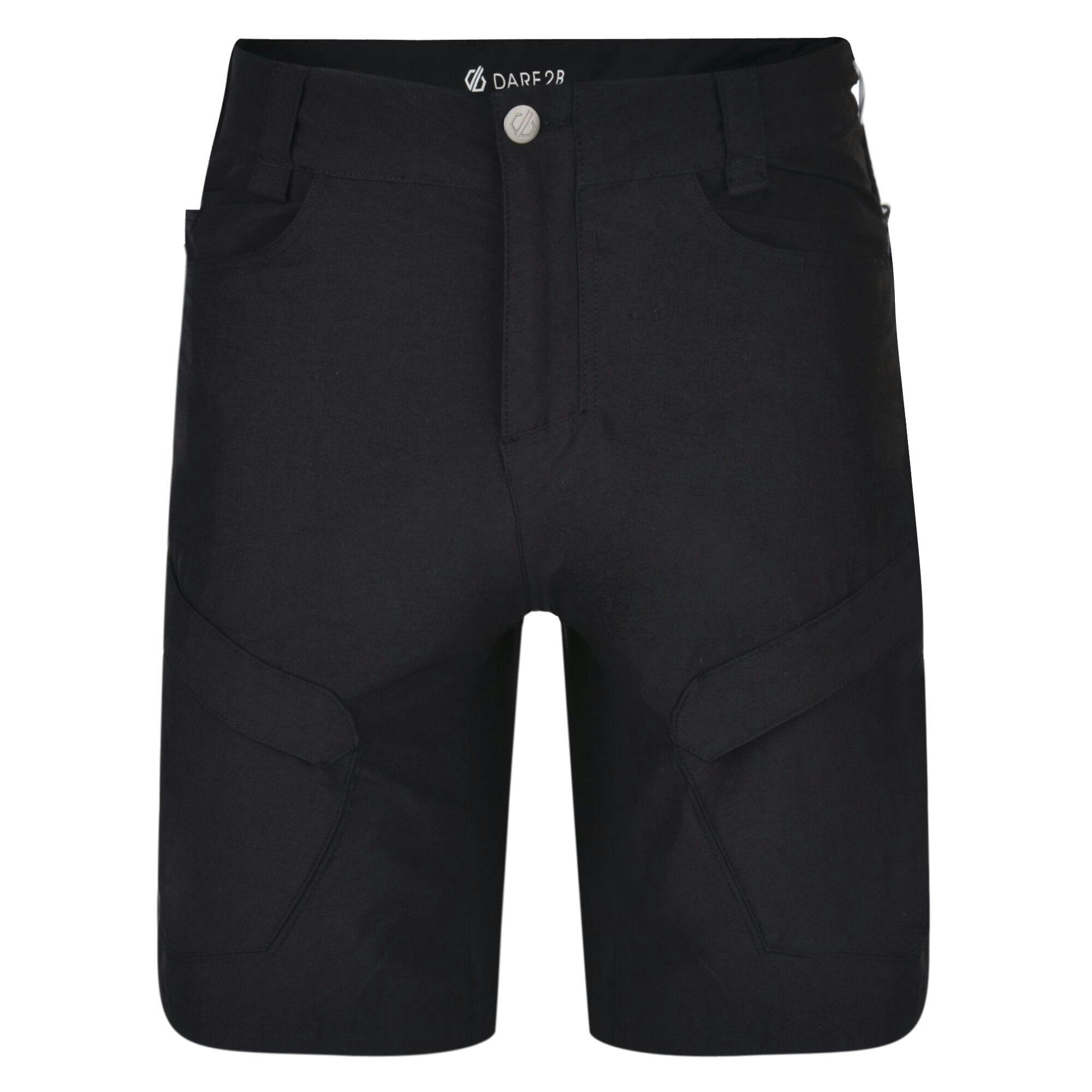 Dare 2B Men's Black Tuned In Ii Multi Pocket Walking Shorts - 33In - 92% Polyamide/8% Elastane