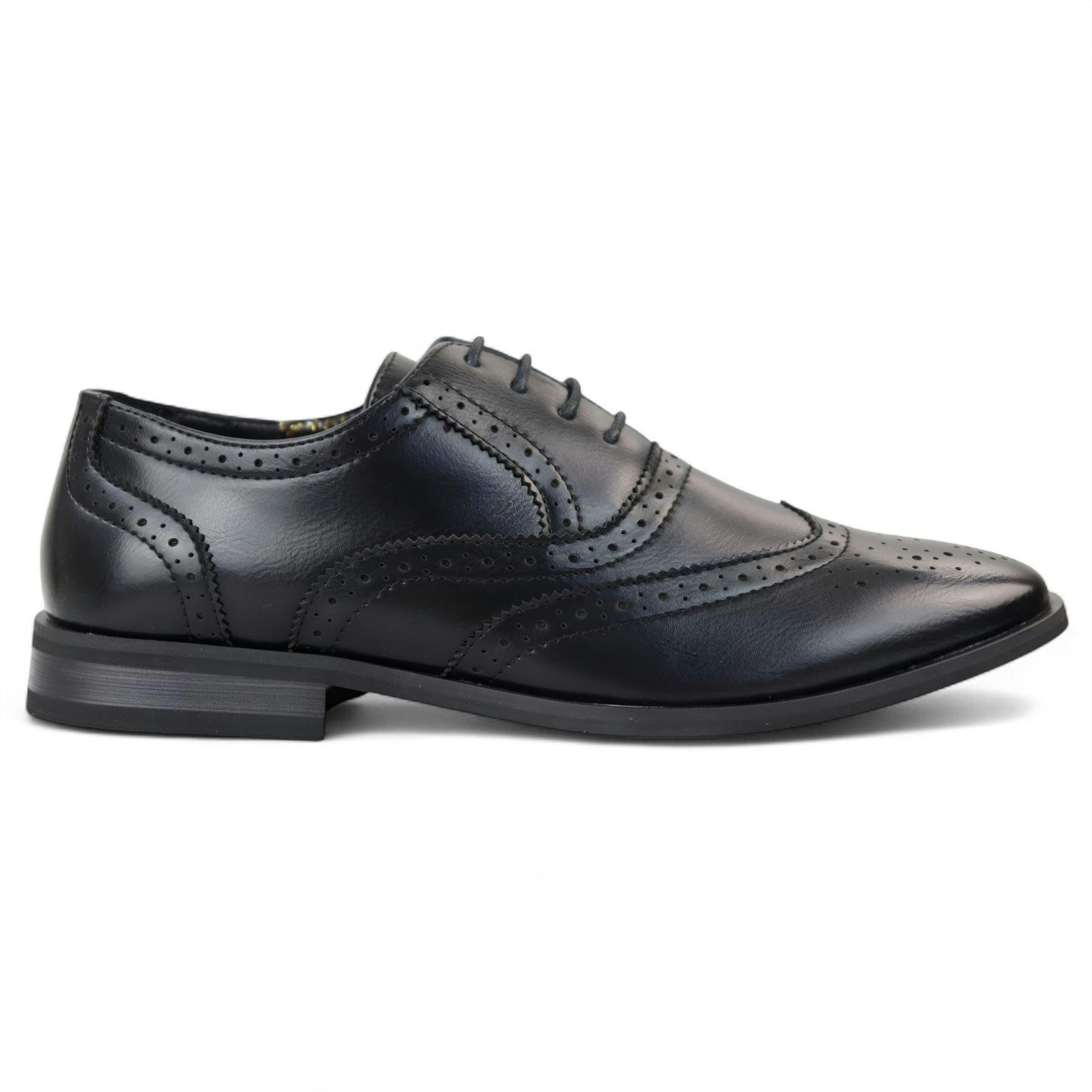Dolcetto Men's Black ’S Classic Brogue Derby Oxford Shoes - Uk 7 | Eu 41 | Us 8