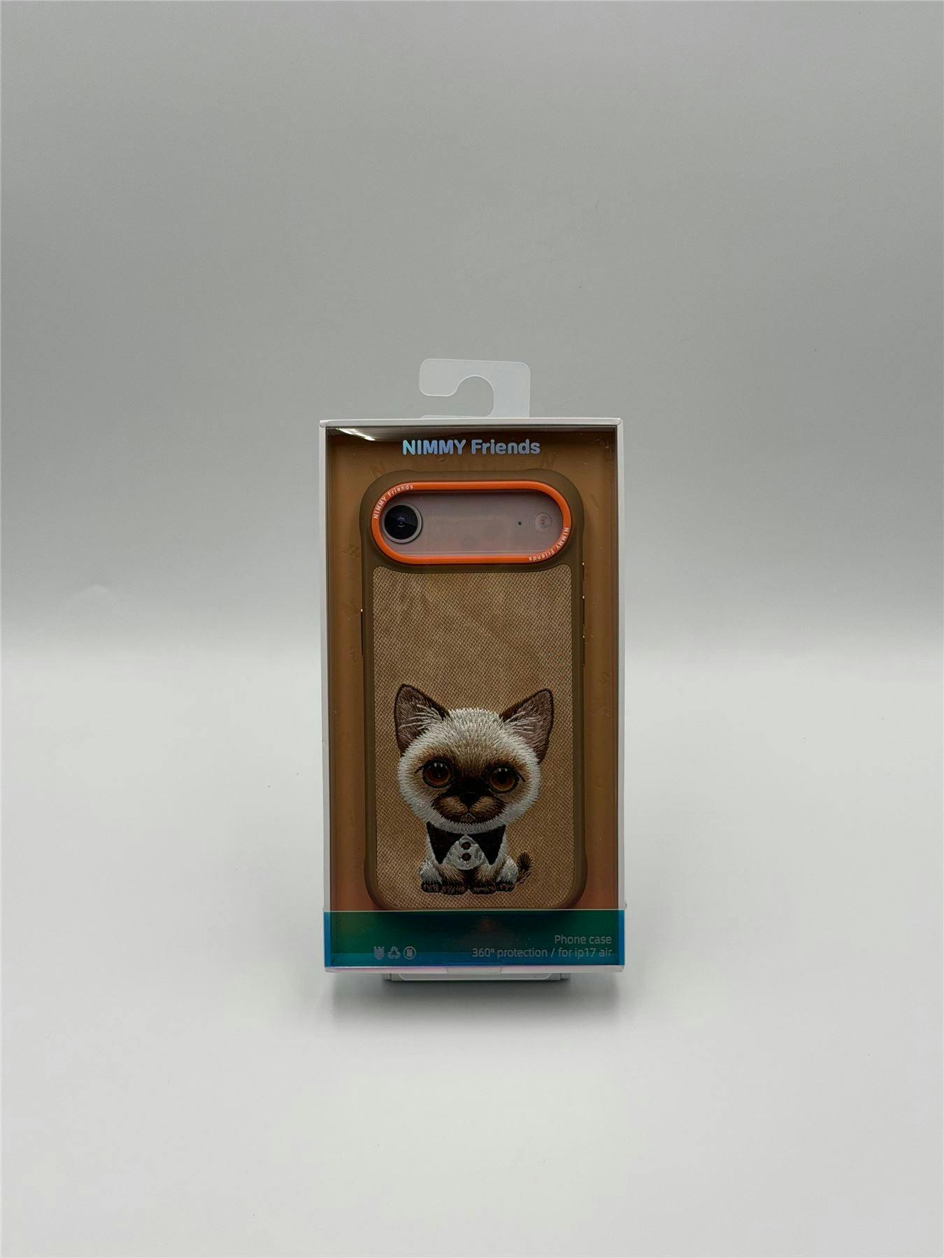 Nimmy Friends Brown/Orange Nimmy Big Eye Cute Pet Siamese Cat Case With Magsafe For Iphone 17 Air 6.5" - N-Xdy-Ip17-Air-026