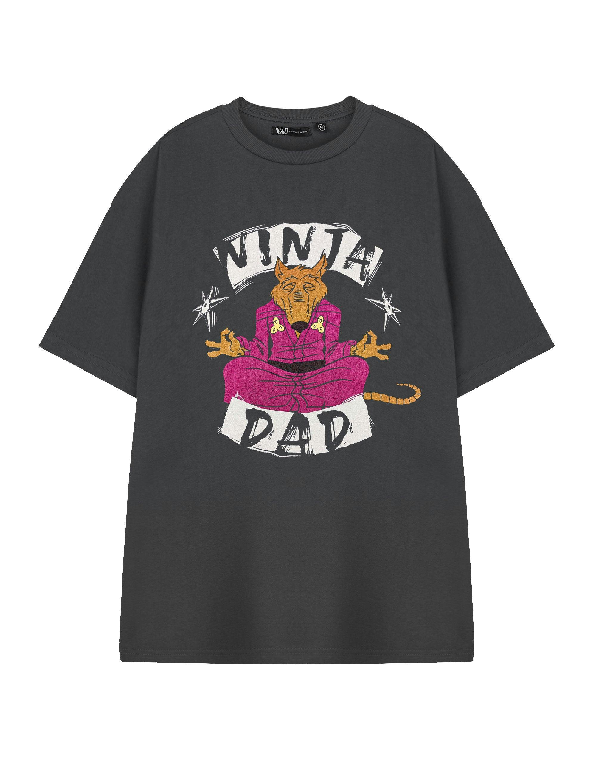 Vanilla Underground Men's Grey Teenage Mutant Ninja Turtles Ninja Dad Short Sleeved T-Shirt - XX-Large