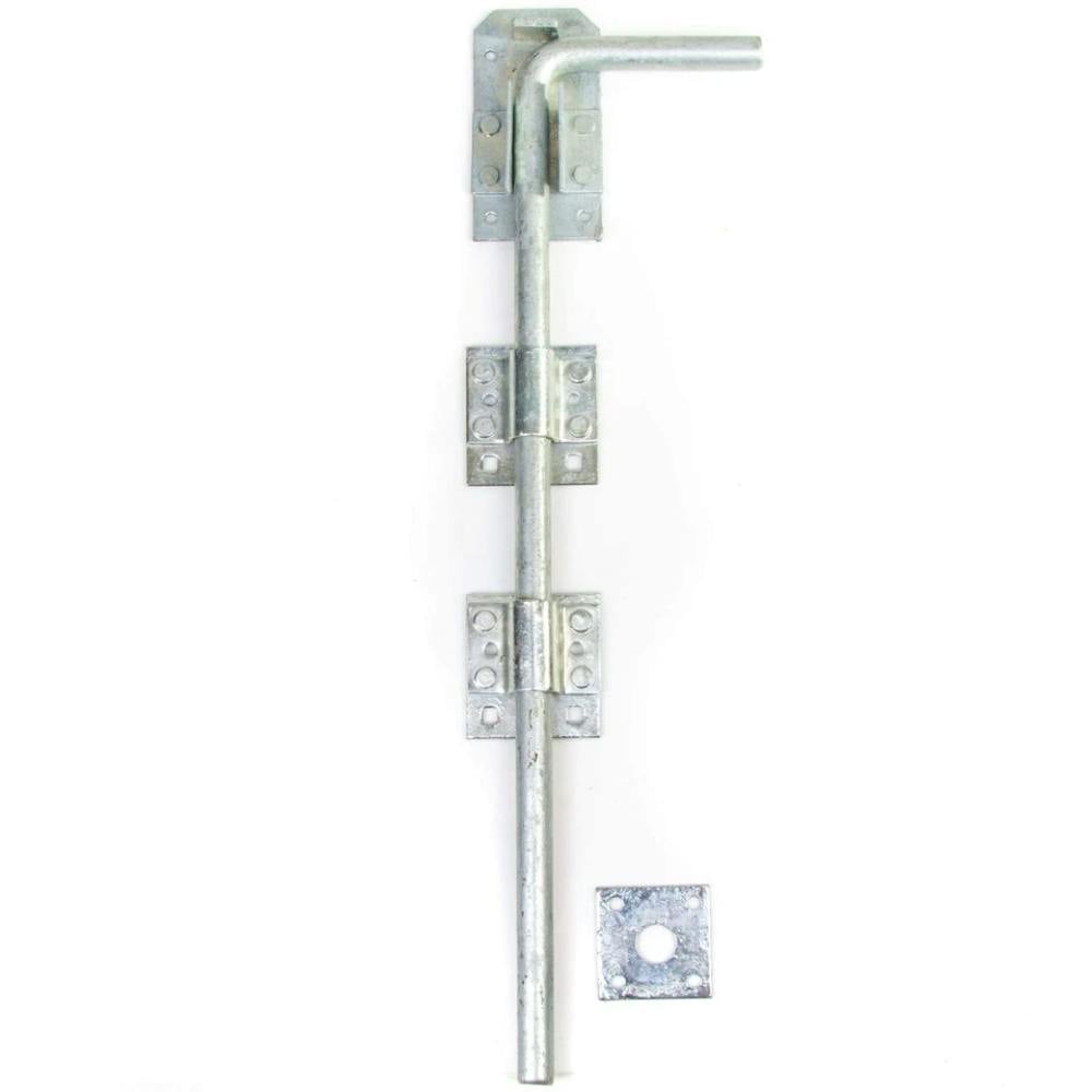 Rackhams Long 18" Galvanised Drop Bolt | Garage/Gate/Door Lock