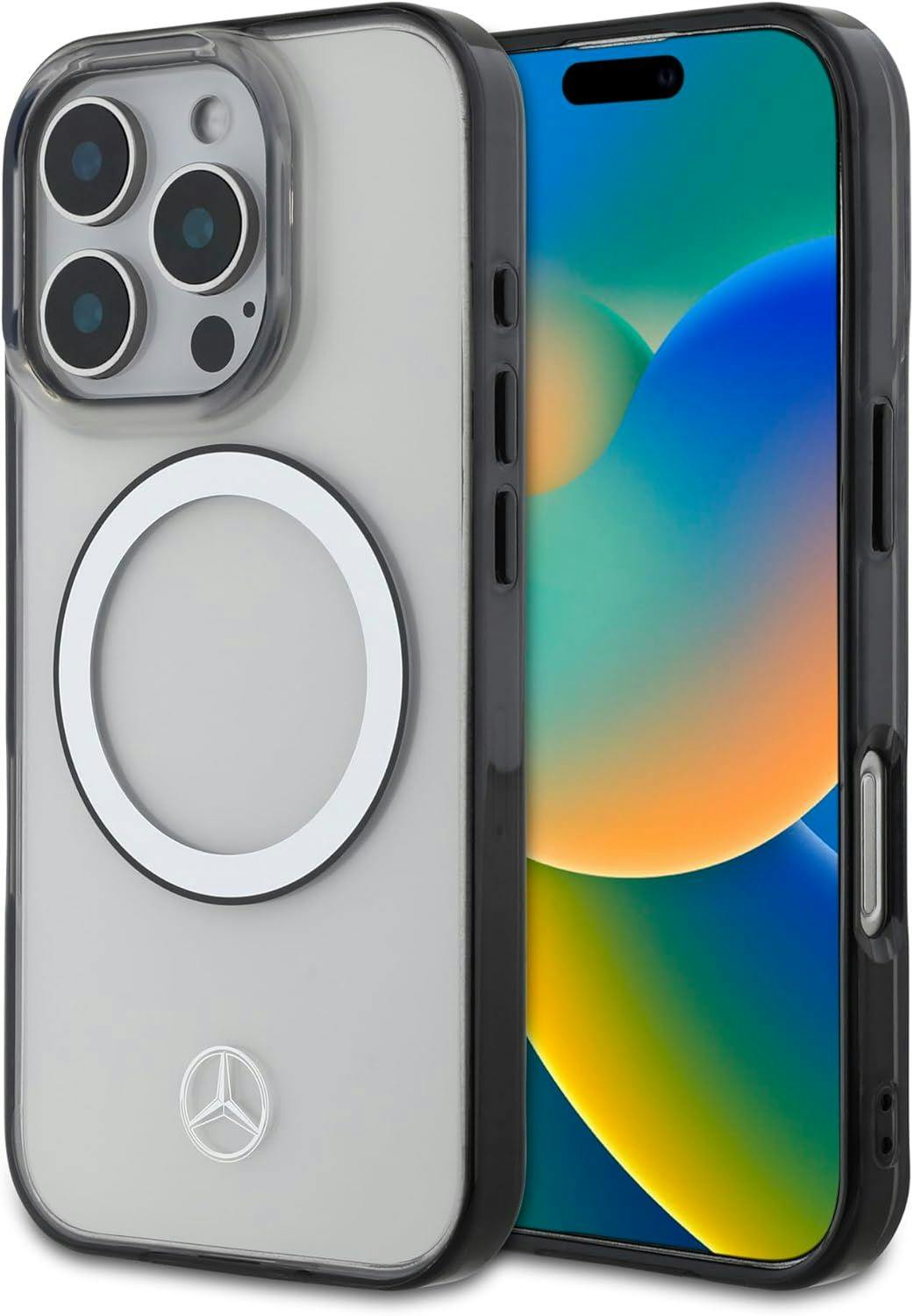 Mercedes Printed Logo Case With Magsafe For Iphone 16 Pro Max 6.9" Clear - Mehmp16x23huokc