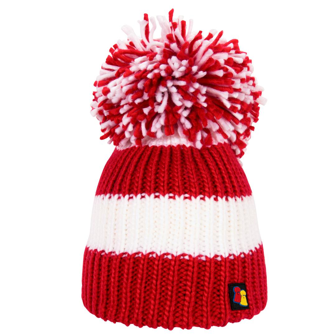 Big Bobble Hats Unisex Red/White Woolly Wally