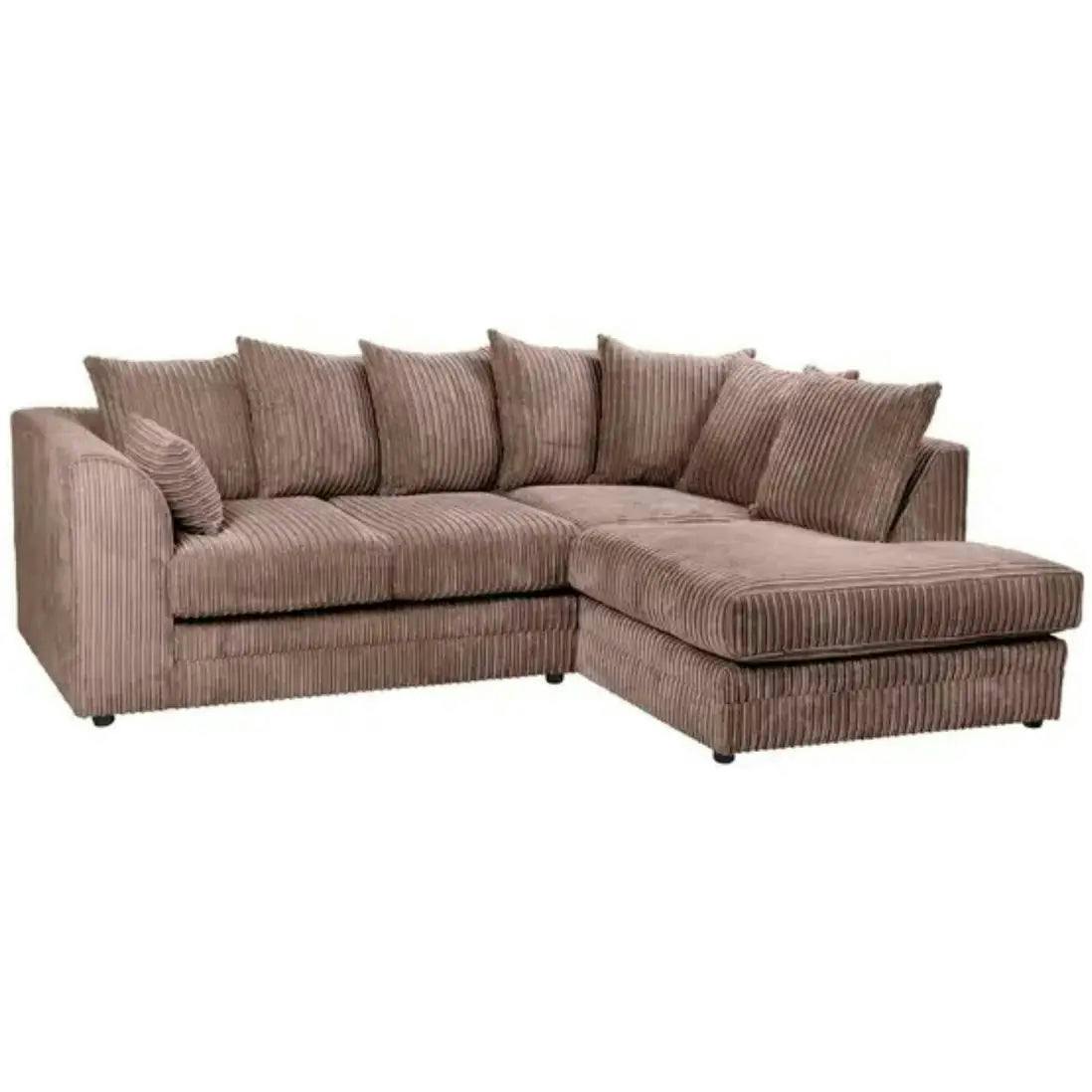 Snug Furniture Camden Jumbo Cord Right Hand Corner Sofa Set - Chocolate