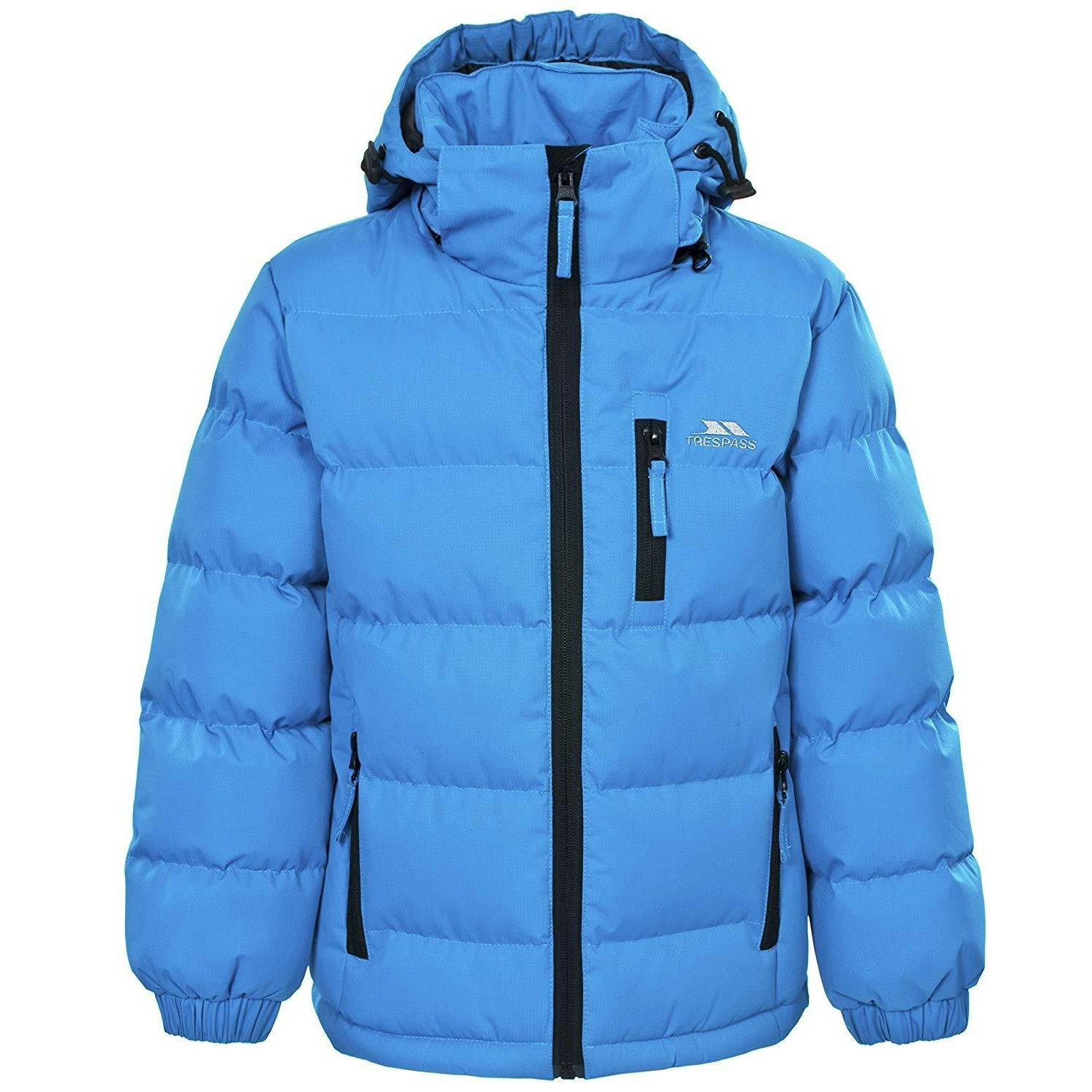 Trespass Boys Blue Kids Tuff Padded Winter Jacket - 11/12 Years - 100% Polyester
