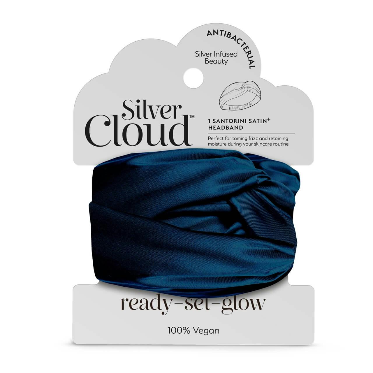 Silver Cloud Women's Navy Satin+ Headband Santorini - Image 7