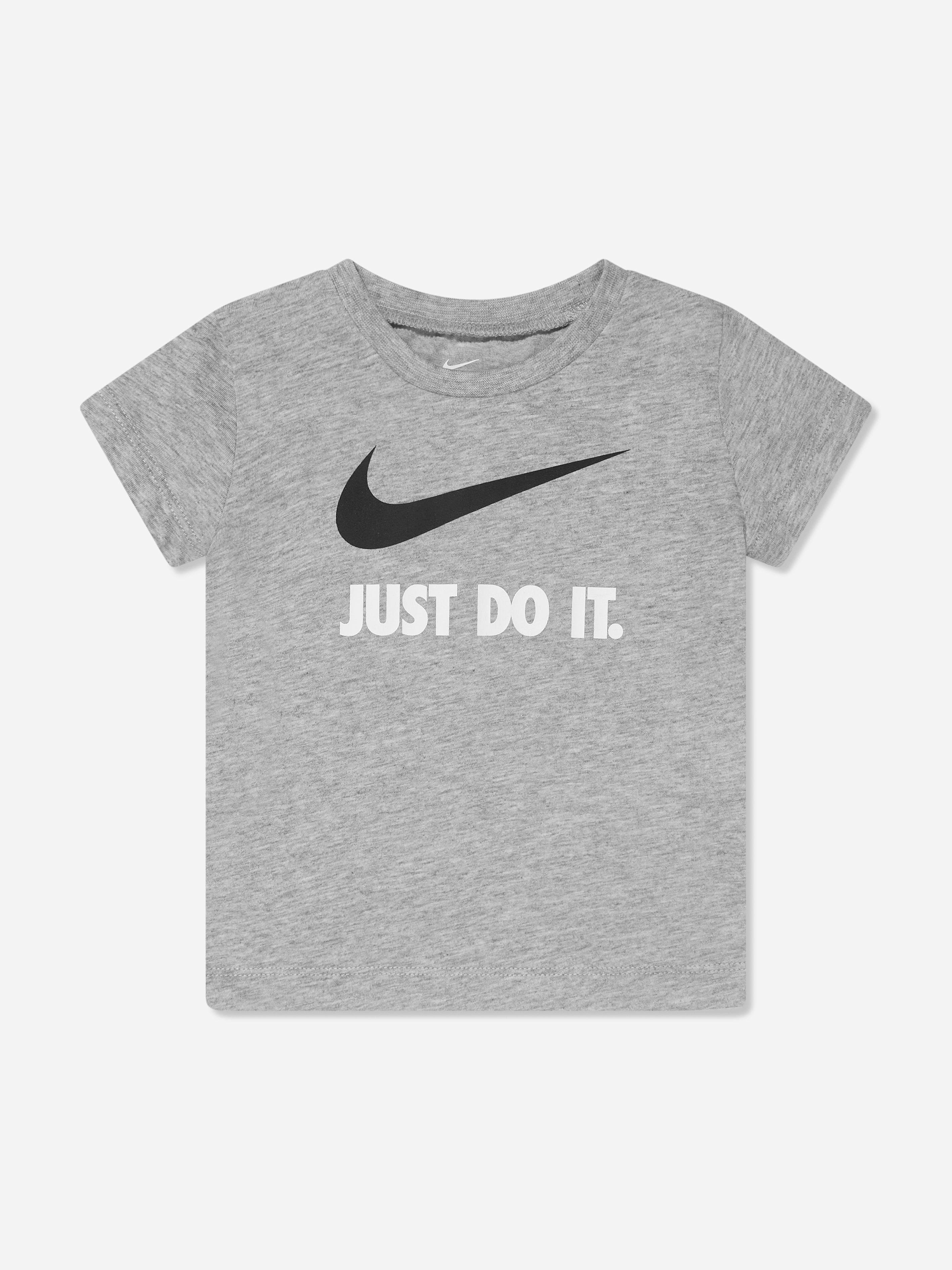 Nike Men's Grey Baby Boys Jdi Swoosh T-Shirt In - 12 Mths