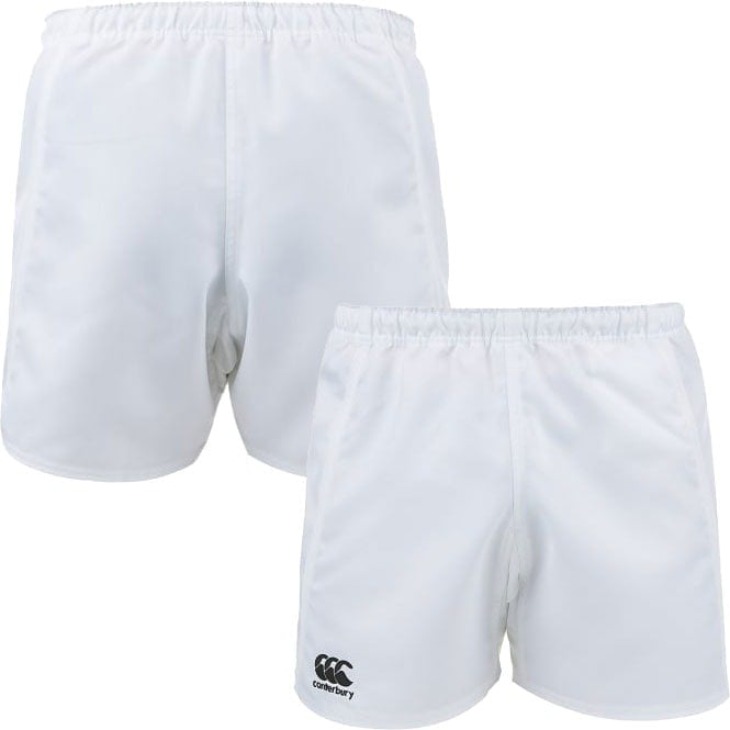 Canterbury White Junior Advantage Game-Day Rugby Shorts {Ccc-Q-A008698} - Youth Medium (8-10Yr)