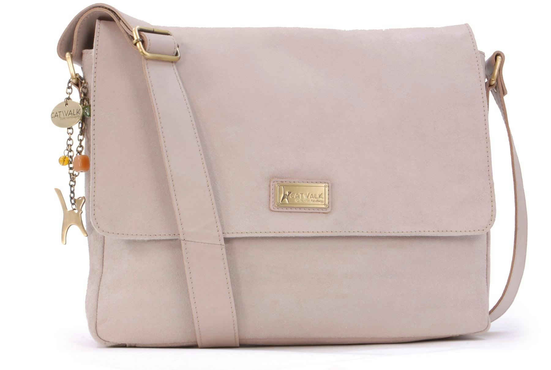 Catwalk Collection Handbags Light Sabine - Messenger Bag - L - Latte