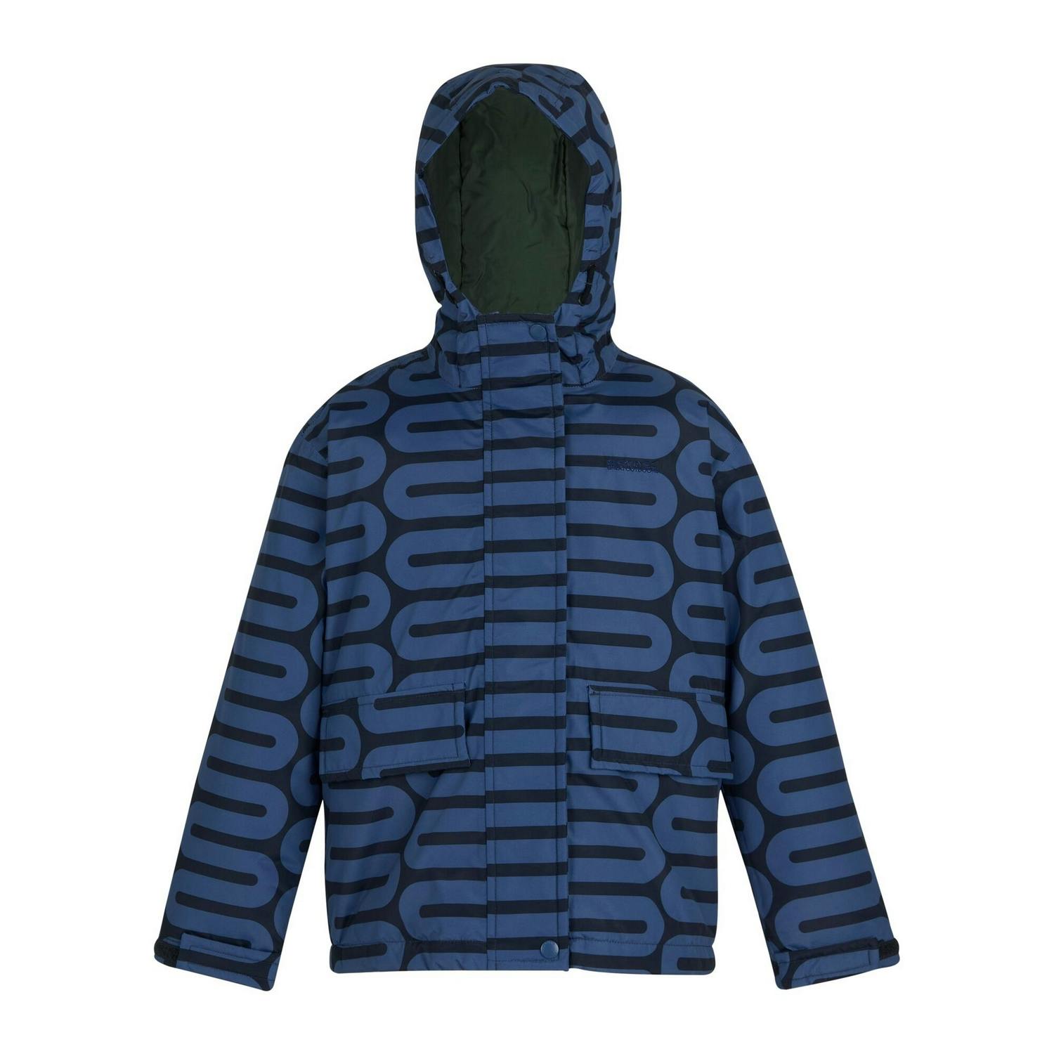 Regatta Girls Blue Orla Kiely Waterproof Jacket - 3-4 Years - 100% Polyester