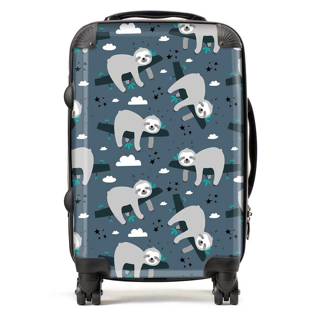 Warren Reed Sleeping Sloth Pattern Suitcase - Cabin