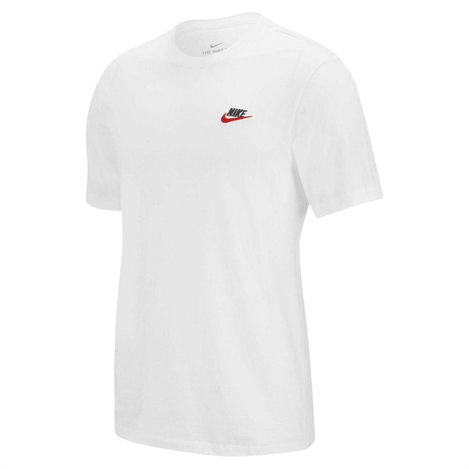 Nike Men's White/Black/Red Club T-Shirt - Xl - 100% Cotton