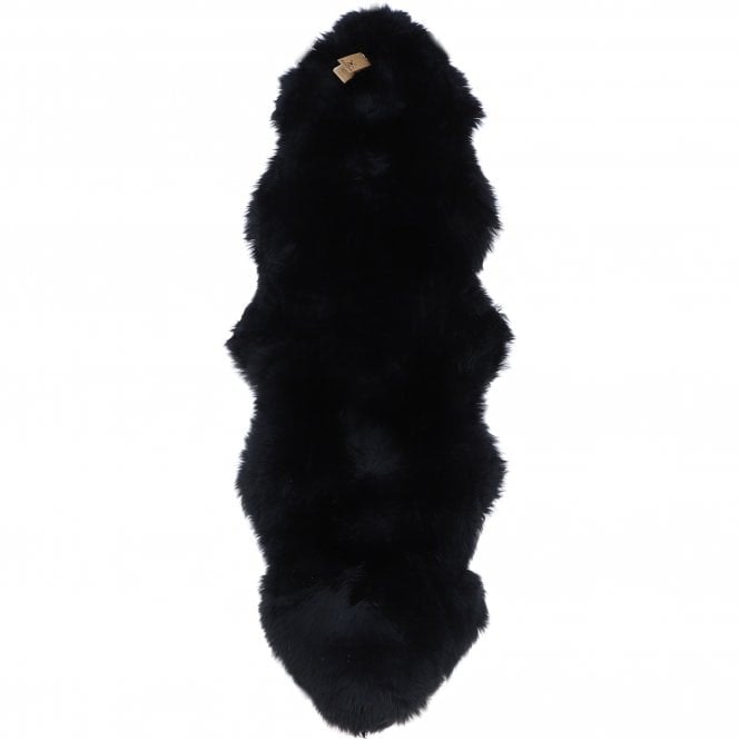 Fenland Black Double Australian Sheepskin Rug - Double - Sheepskin