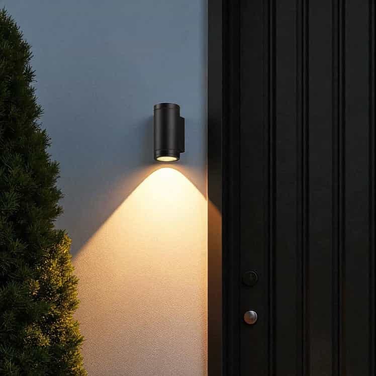 Ultra Beam Lighting Black 6 Watt Led Outdoor Led Wall Downlight