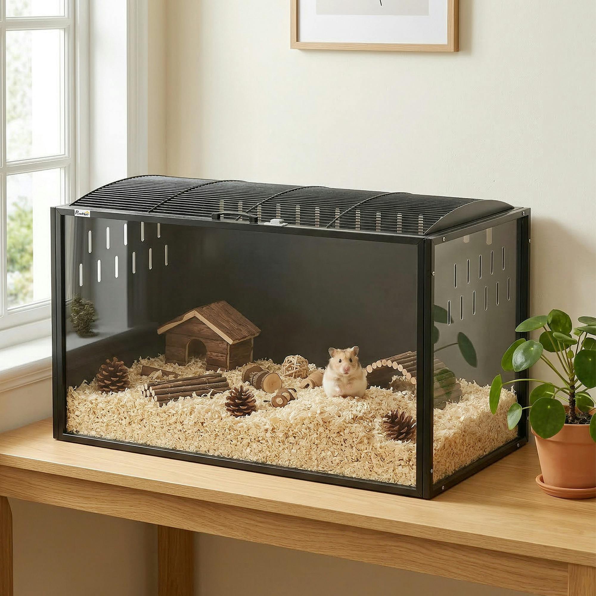 B&Q - Hamster Cage Steel Acrylic Frame Large Rat Cage With Openable Top - Image 2