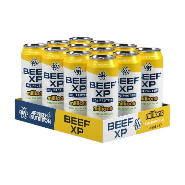 Applied Nutrition Beef-XP Clear Protein Drink Can Millions® Pineapple | 30g Protein, Clear Protein Drink, Hydrolysed Bovine Collagen, Ready to Drink, Zero Sugar, Sparkling - (12 x 500ml Cans) - Image 2