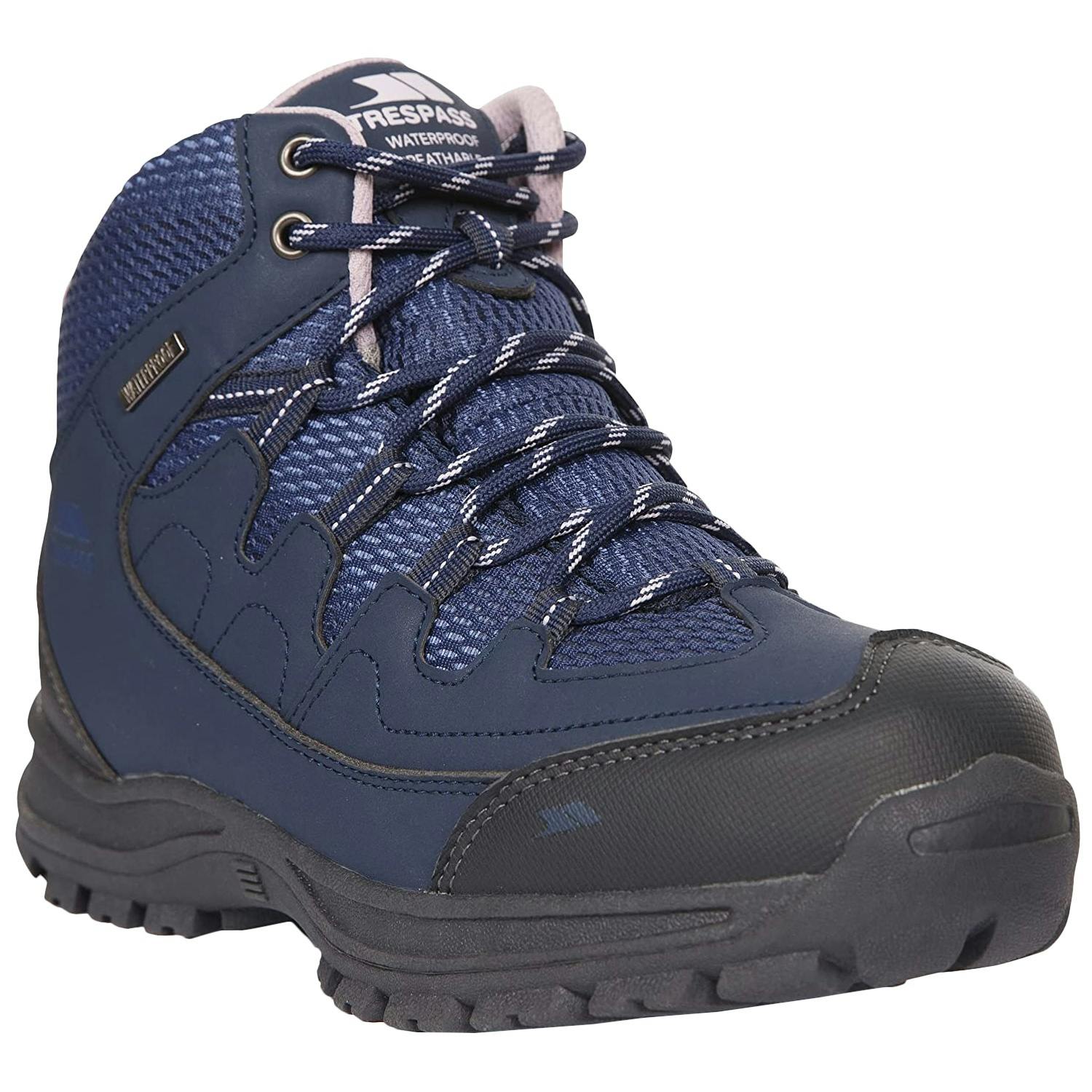 Trespass Women's Mitzi Waterproof Walking Boots - Navy - 8 Uk - Navy - 50% Rubber/50% Pu