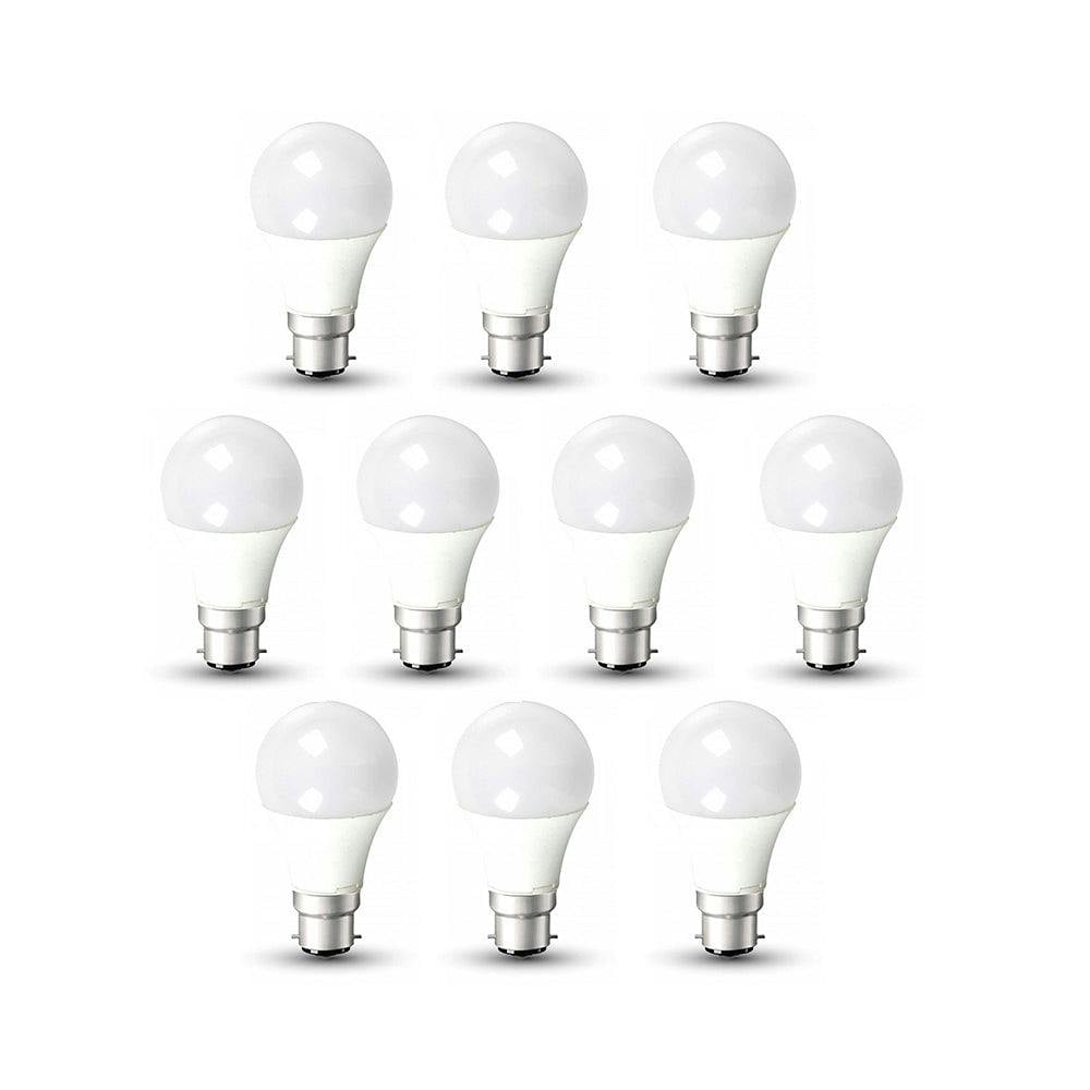 Ener-J Light/White Pack Of 10 15W Gls Led Bulbs, B22 Bc Bayonet A60 Globe, 6000K Day 125W Replacement, 270° Beam Angle