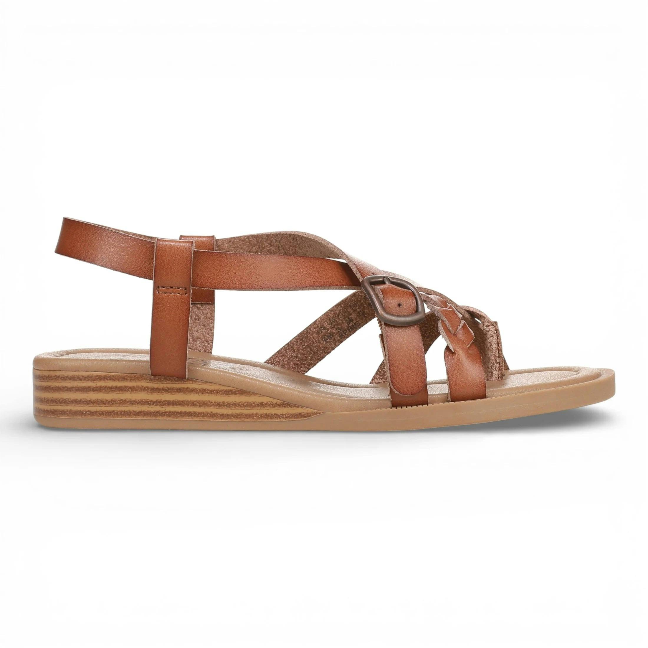 Blowfish Malibu Women's April - Scotch Tan Micro Wedge Strappy Sandals - Scotch - Uk 4
