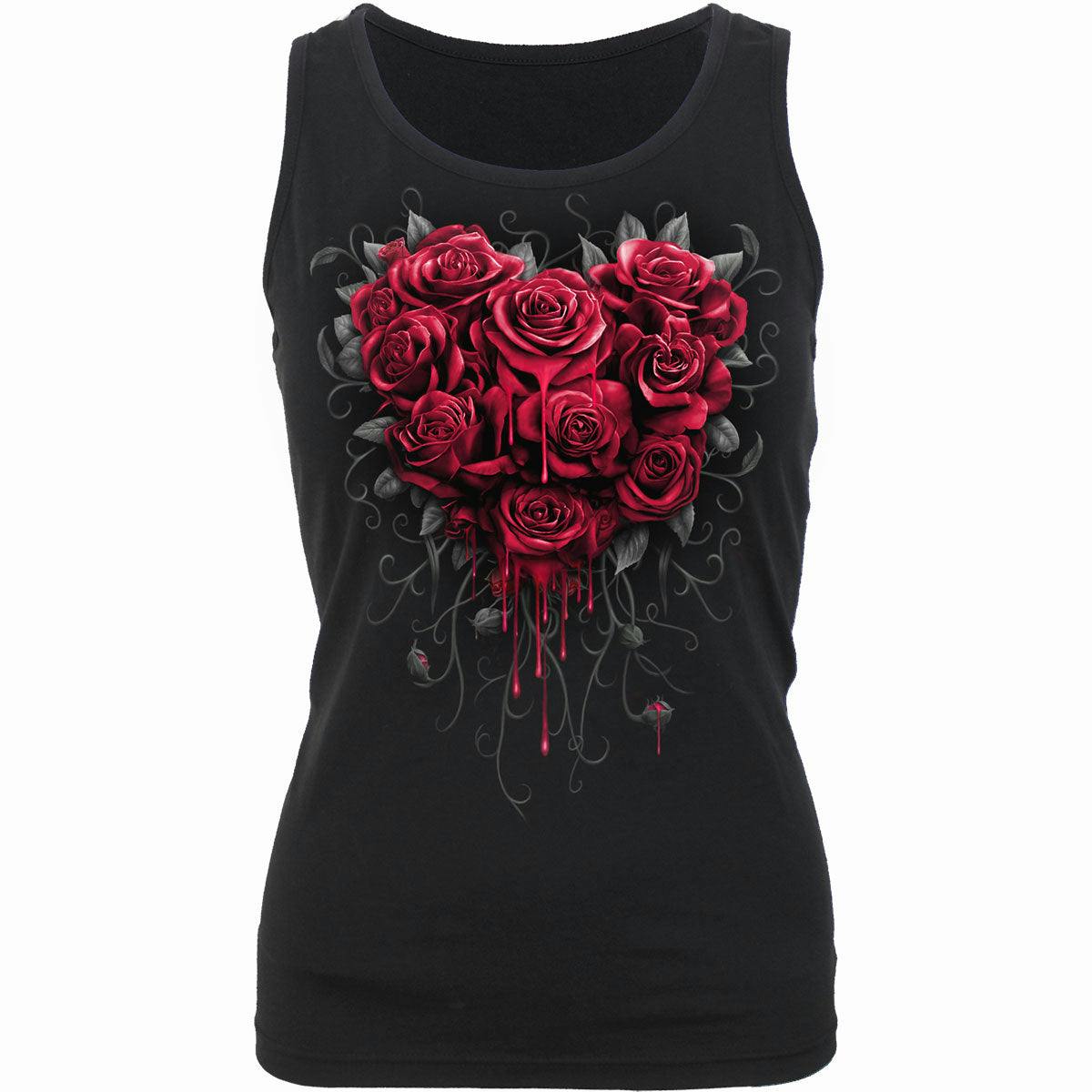 Spiral Direct Black Bleeding Heart - Razor Back Top - Xxl - Digital - Digital