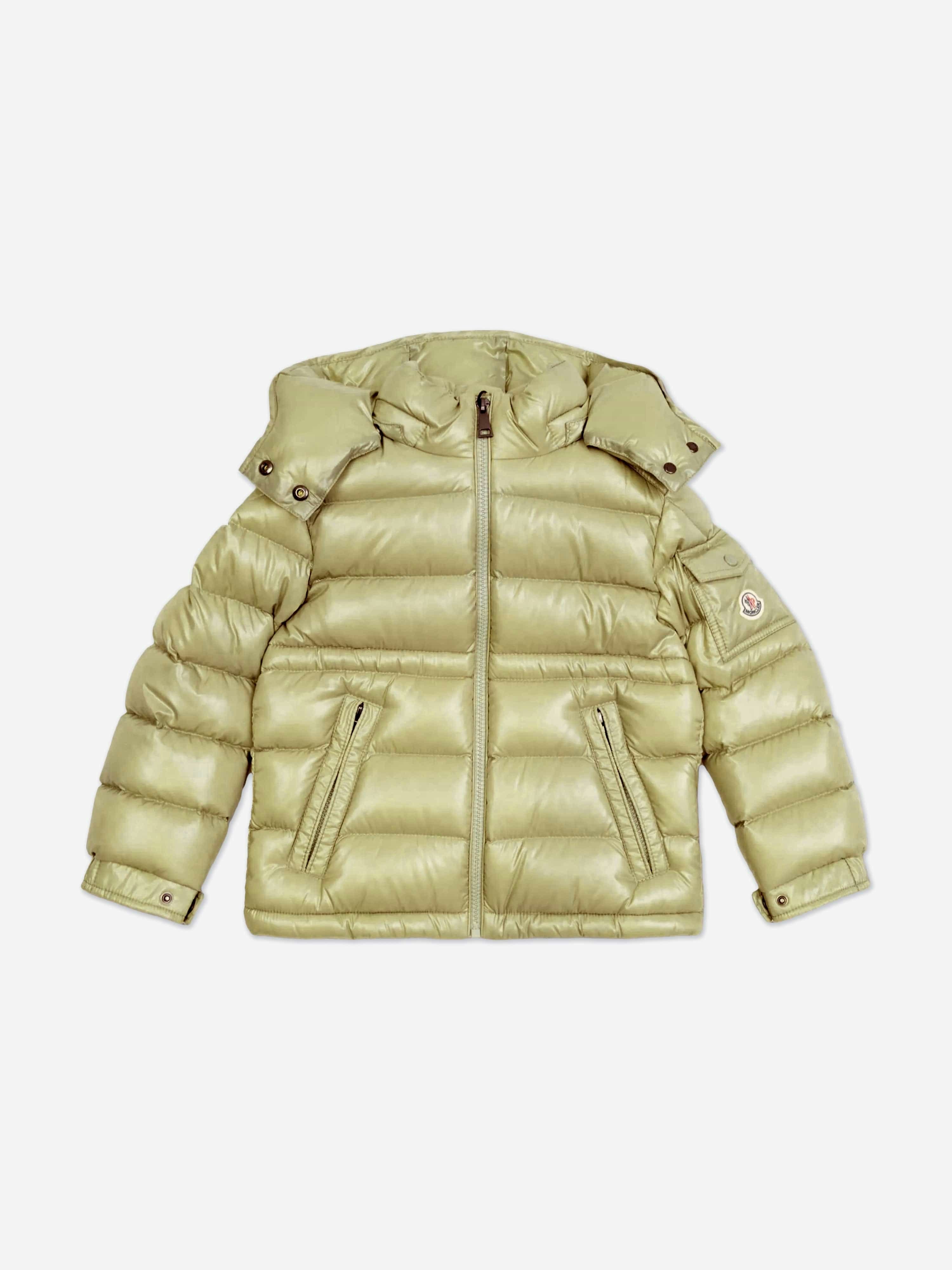 Moncler Enfant Girls Green Down Padded Maire Jacket In - 10 Yrs