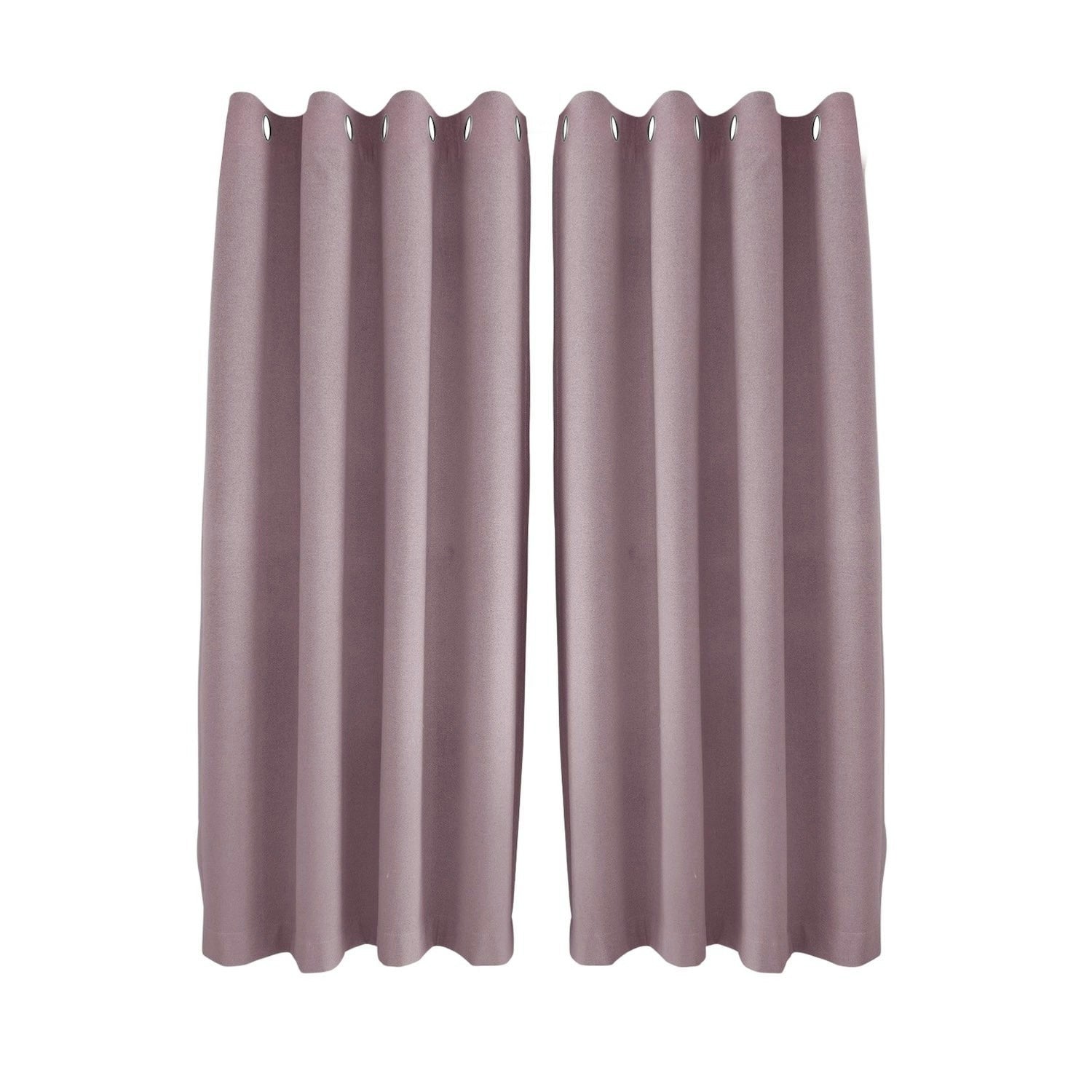 Happy Homewares Lavender/Pink Linen Blackout Curtains - 46 X 63 Inch Drop - 2 Panel