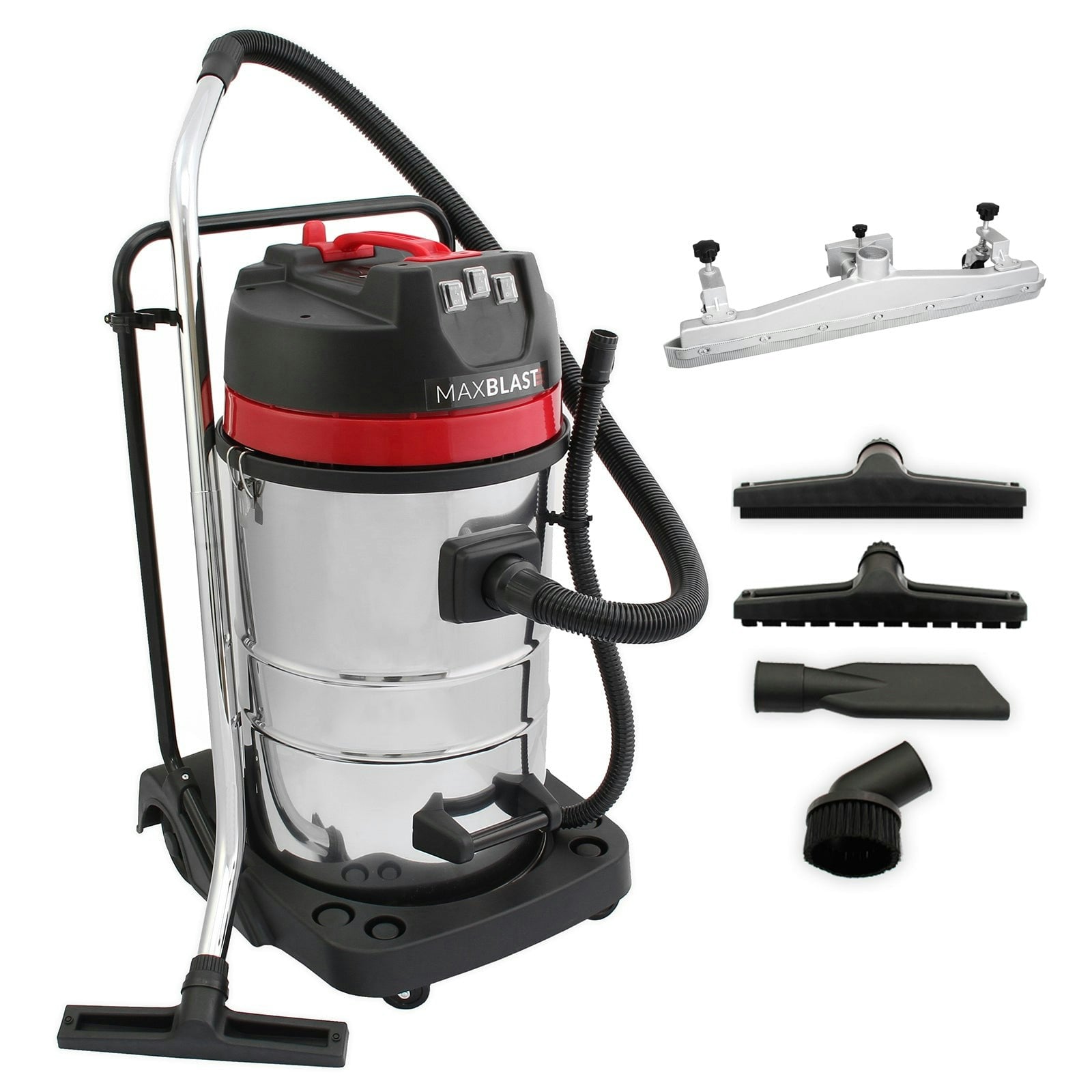 Maxblast 80L Industrial Vacuum With Floor Nozzle Attachment - Black - Image 2