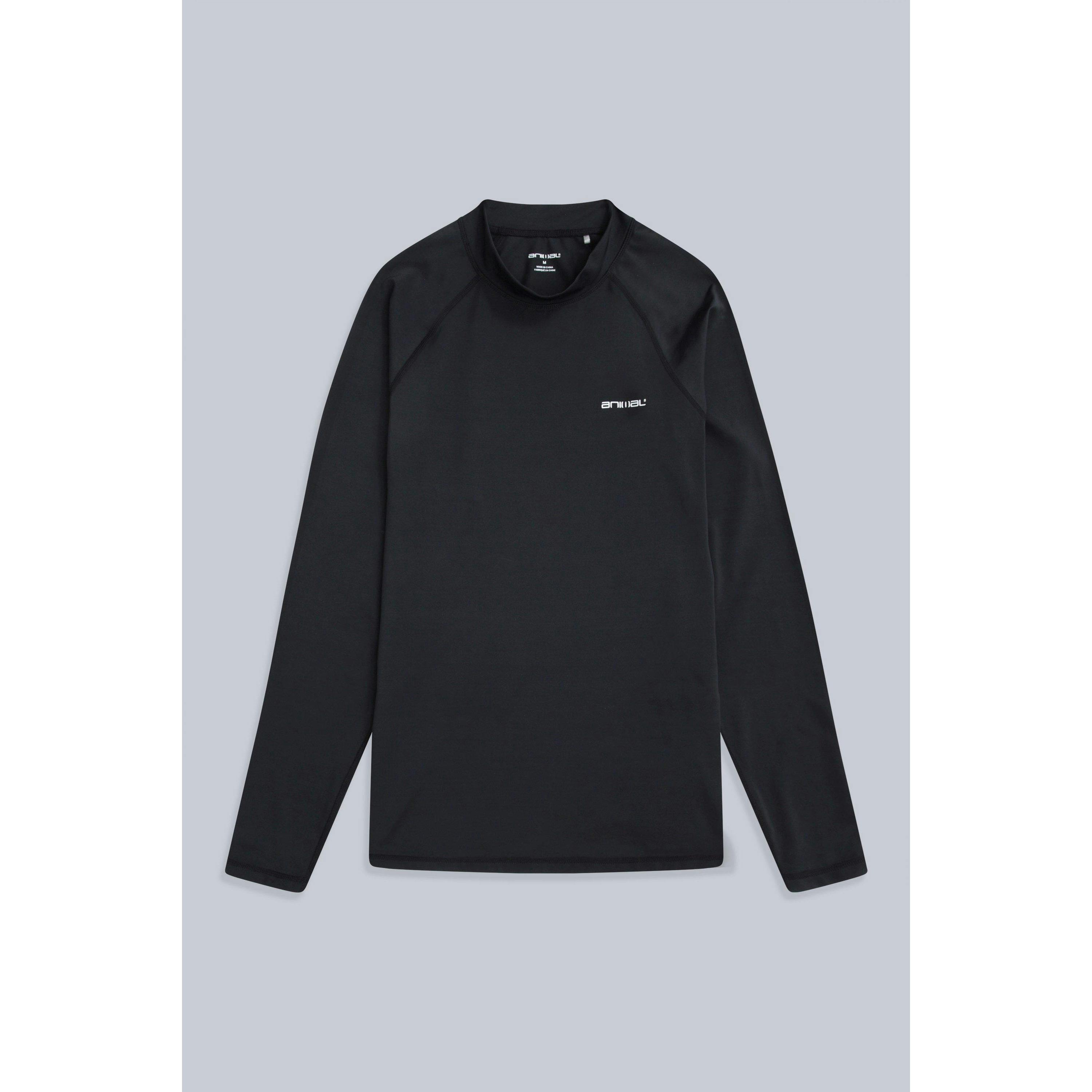 Animal Men's Black Sonny Logo Rash Guard - Jet - S - Jet