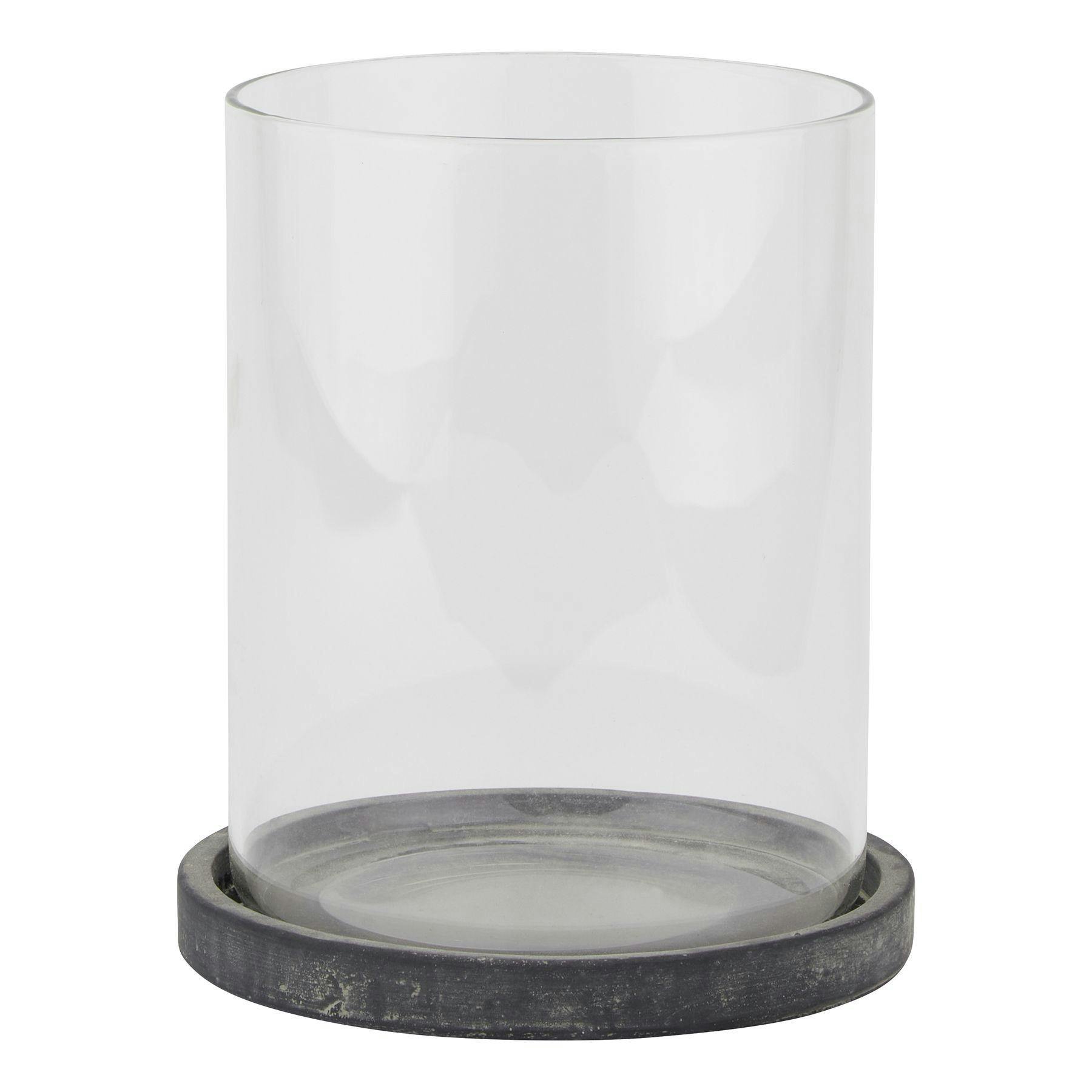 Hill Interiors Grey Amalfi Hurricane Lantern - One Size - 100% Mixed
