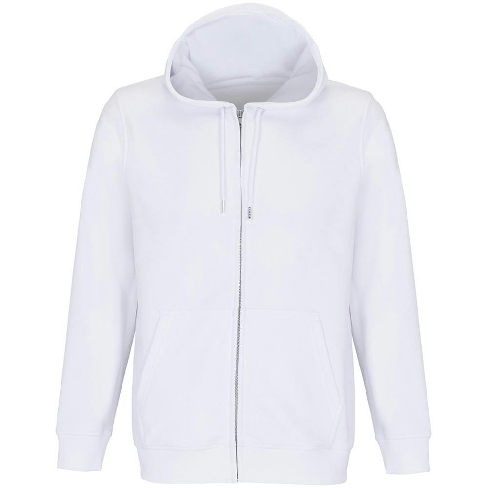 Sol's Men's White Calipso Full Zip Hoodie In | Size: Small - Image 2