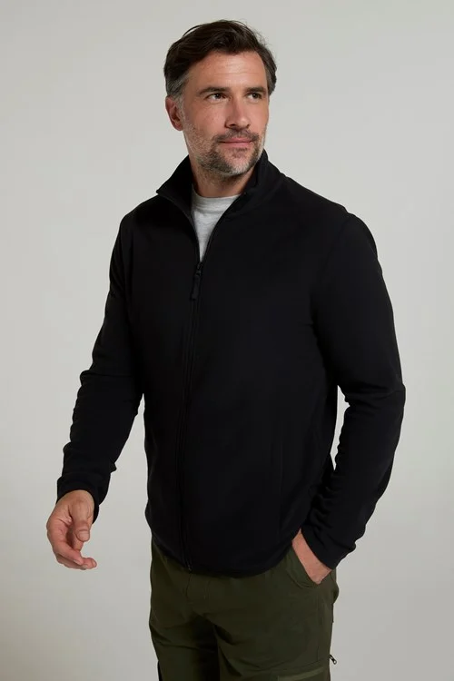 Mountain Warehouse Men's Black Camber Fleece Jacket - Xxl