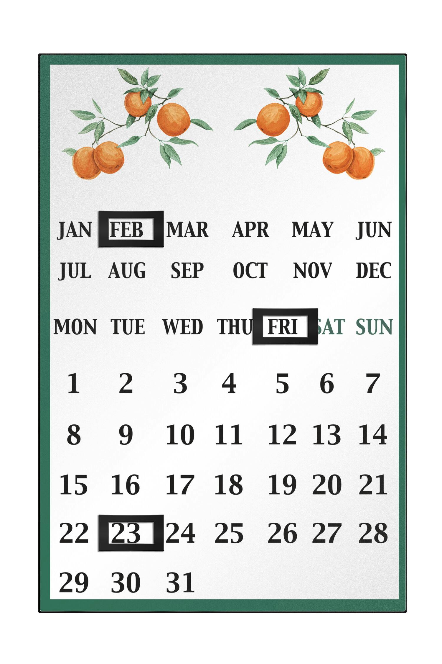 Photos - Other Office Equipment Premier Rackhams Orchard Fruits Orange Grove Magnetic Calendar 