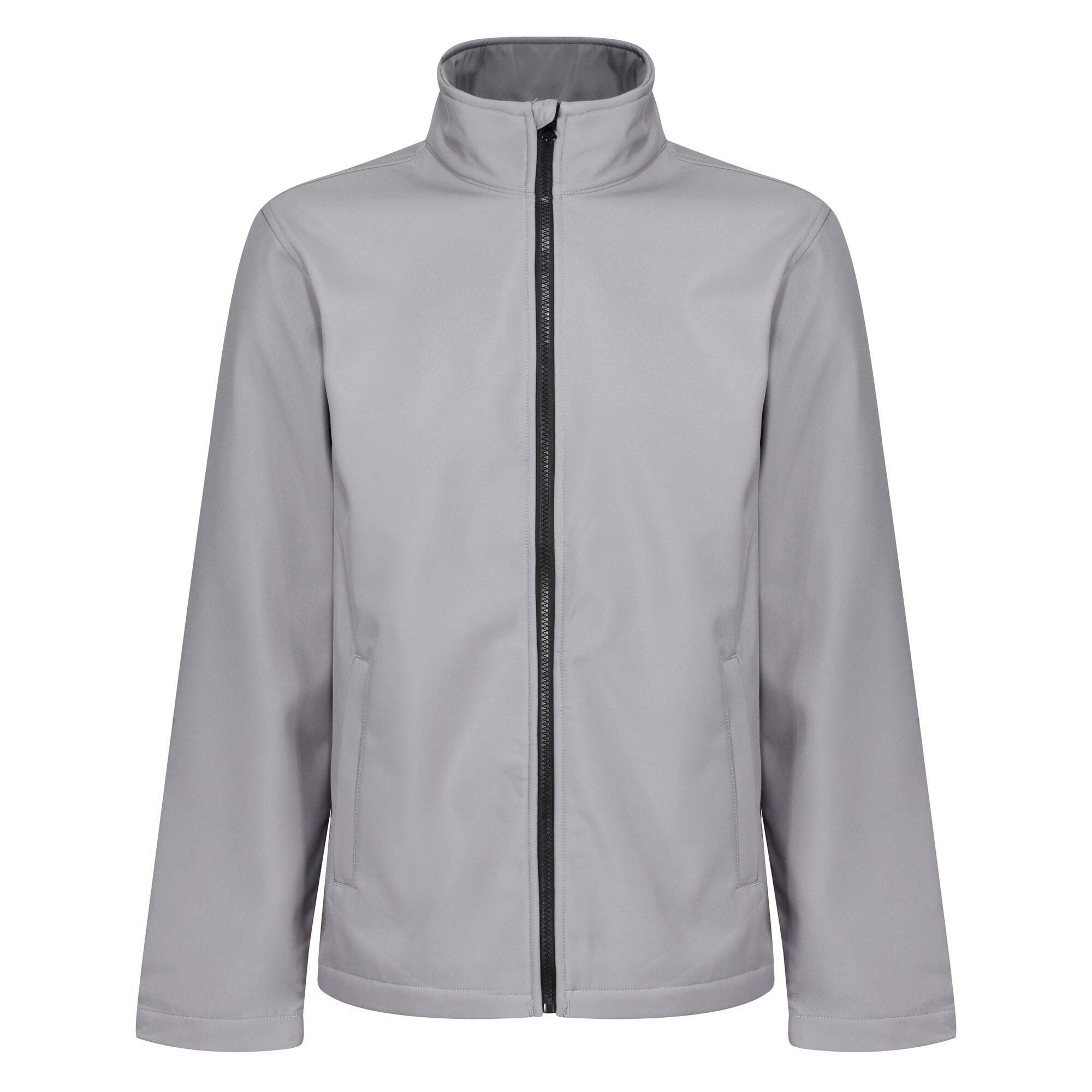 Regatta Men's Grey/Black Standout Ablaze Printable Soft Shell Jacket - Rock - Rock - 2XL