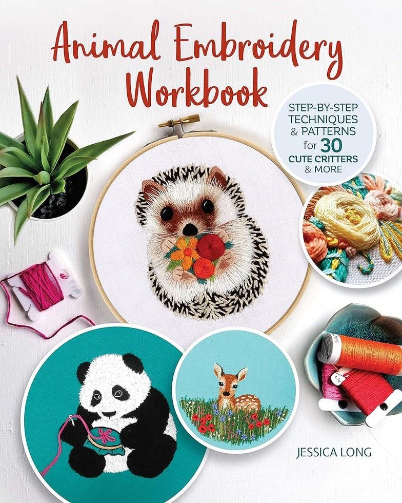 Animal Embroidery Workbook: Step-by-Step Techniques & Patterns for 30 Cute Crit - Image 9