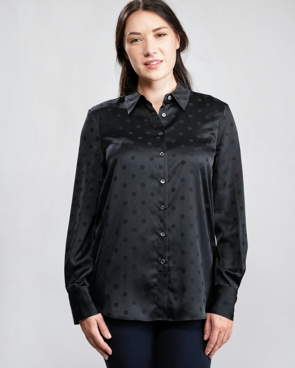 Tommy Hilfiger Black Polka Dot Blouse - Uk6 Eu34 Us2