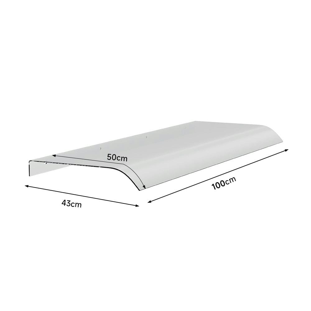 Rackhams Light 1M / 1.2M / 1.6M / 2M Transparent Arc Awning Canopy For Window And Door - 100 Cm