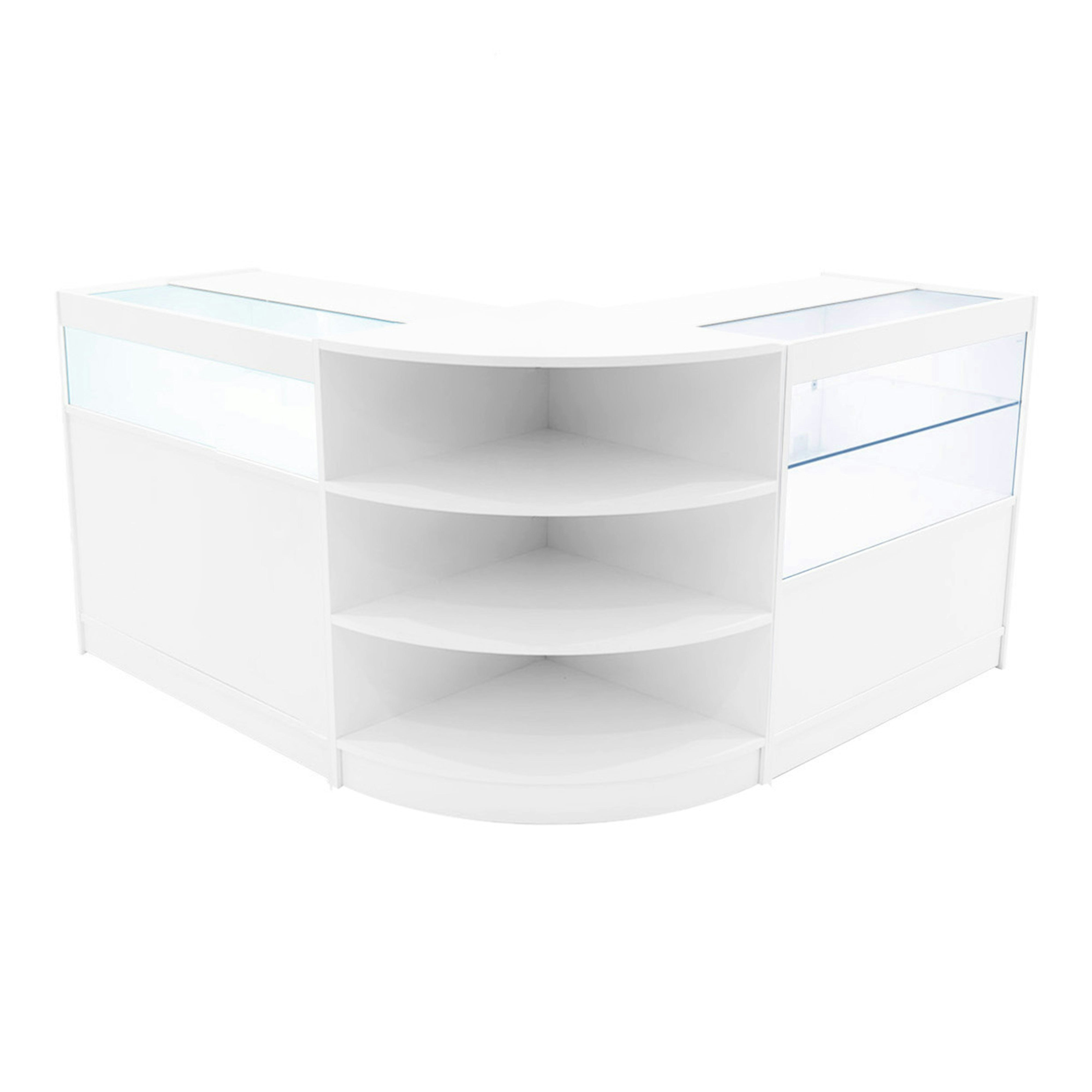 Rackhams White Harmonia Led Shop Counter Set B900, C900 & Lm60