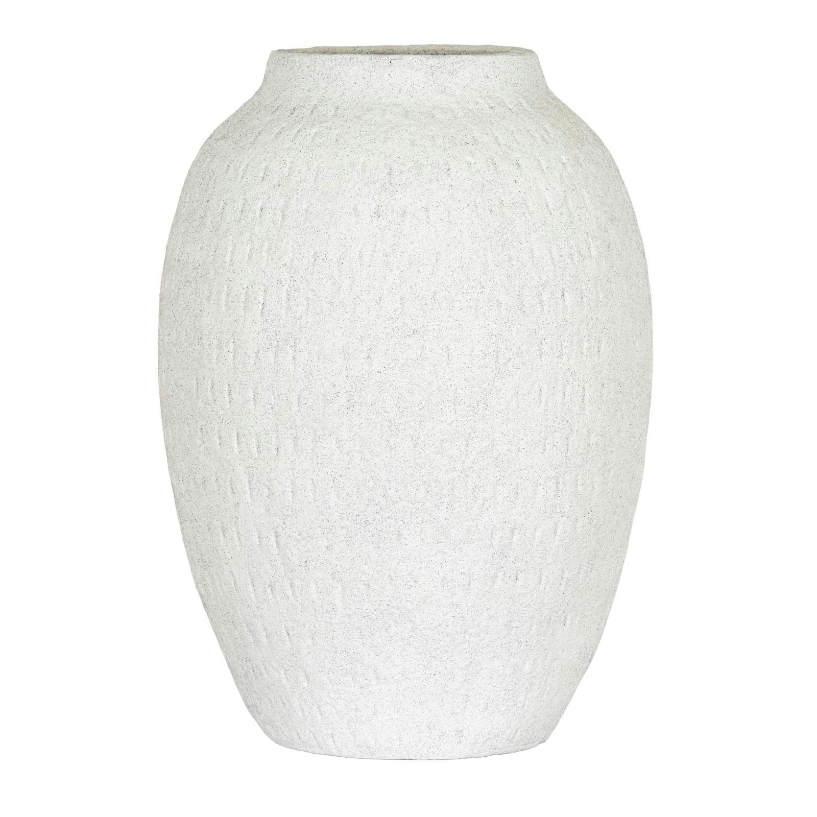 Hill Interiors White Ashen Tall Vase - 27Cm X 20Cm X 20Cm - 100% Mixed