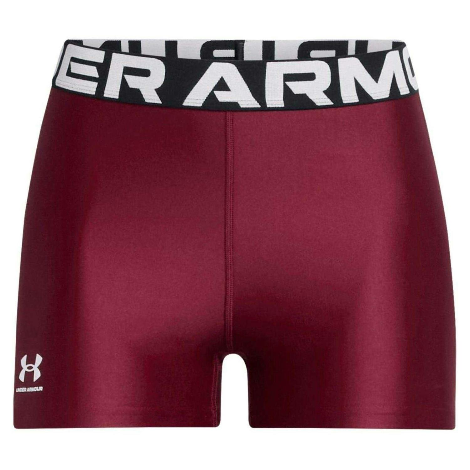 Under Armour Women's Red Heatgear Compression Shorts - 8 Uk S