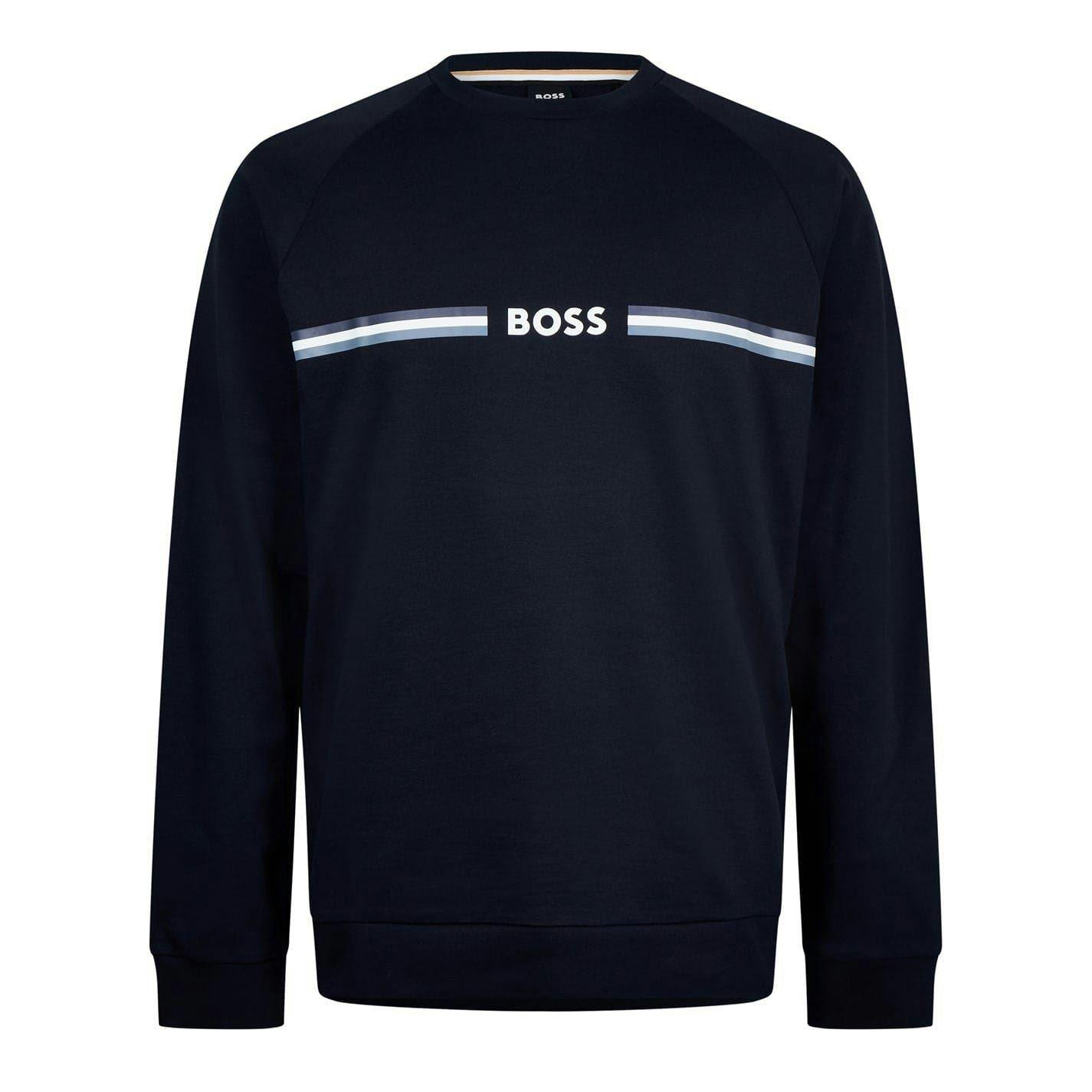 Boss Men's Crew Neck Sweatshirt - Navy - S - Navy - 100% Mixed