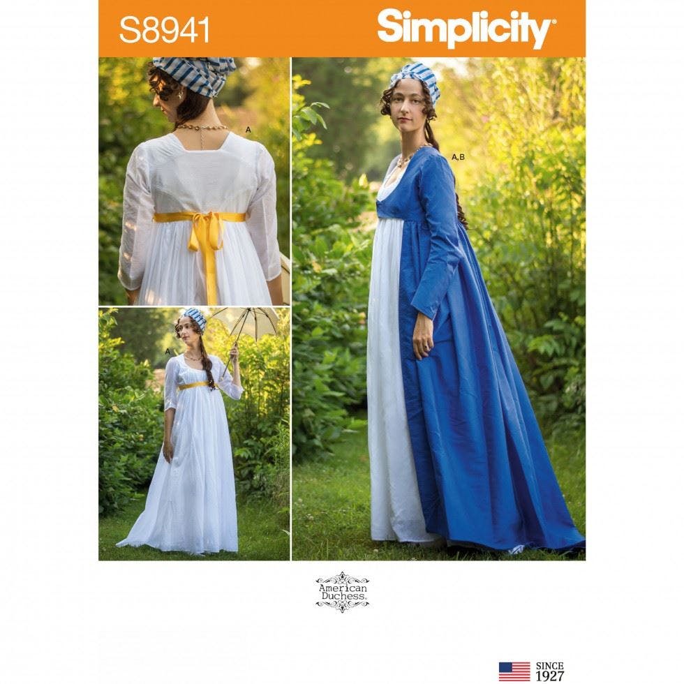 Simplicity Women's Sewing Pattern 8941, Costumes, Vintage Style For R5 (14-16-18-20-22) - Intermediate - R5 (14-16-18-20-22)