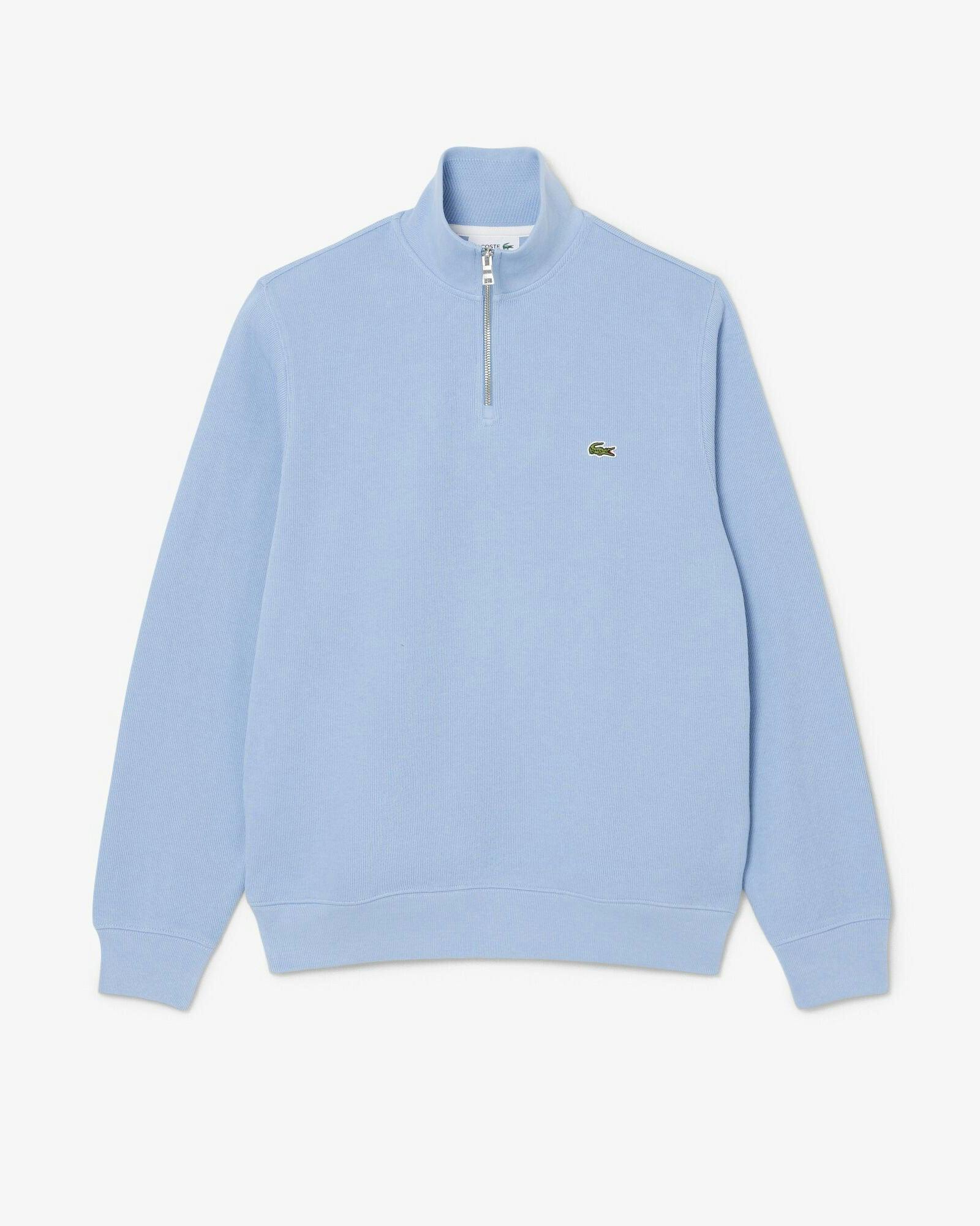 Lacoste Men's Zippered Stand-Up Collar Cotton Sweatshirt - Aphylla Aey - Aphylla Aey - Xxl