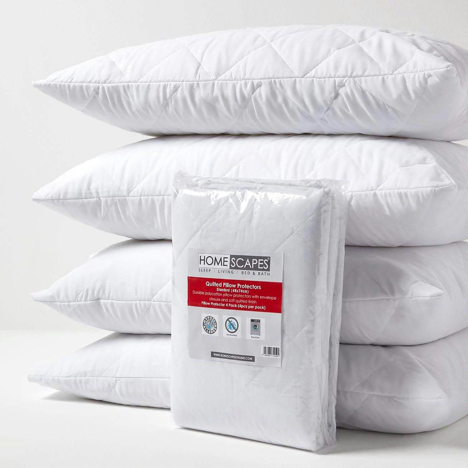 Rackhams Quilted Pillow Protectors - Pack Of 4