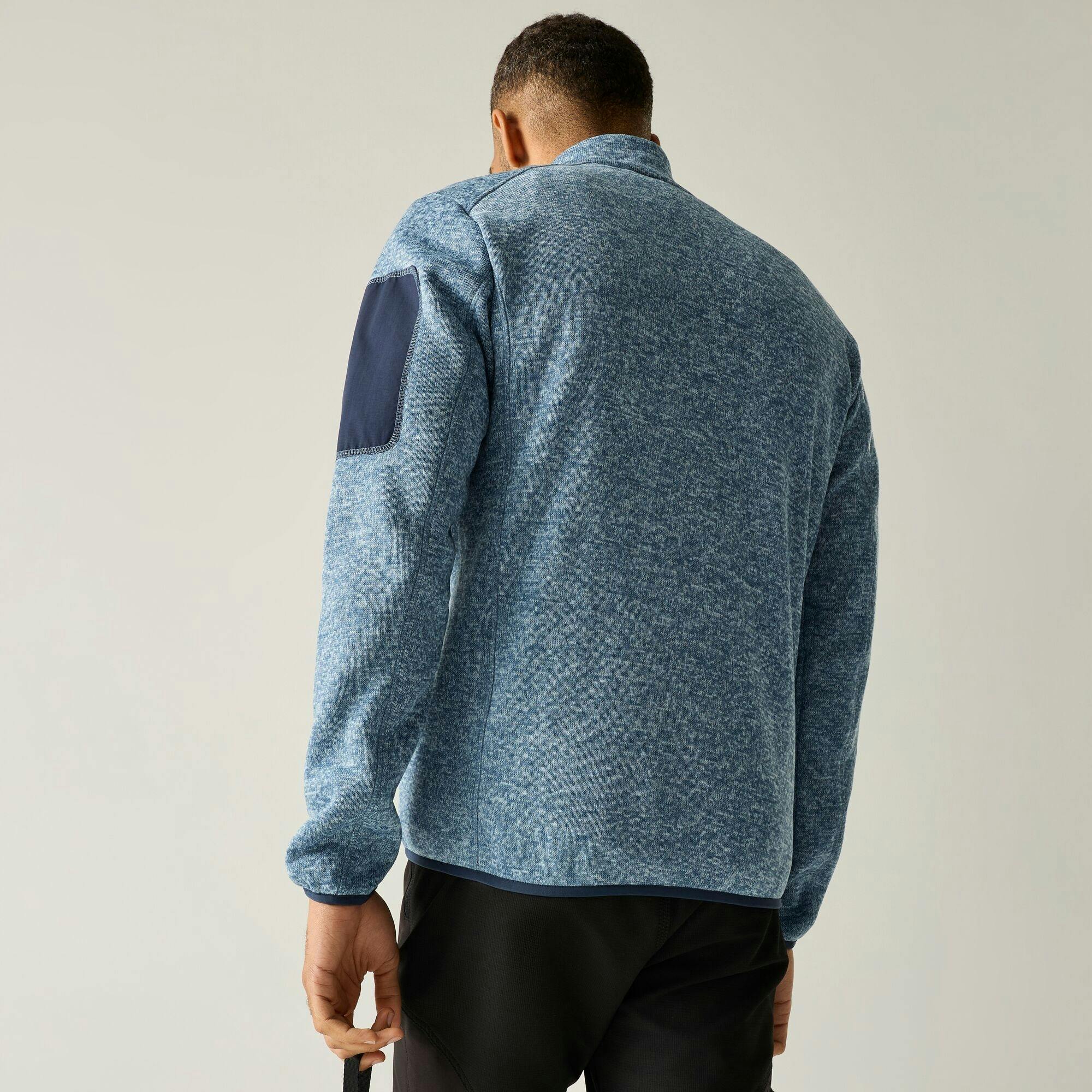 Regatta (L, Dusky Blue) Mens Newhill Marl Full Zip Fleece Jacket - Image 2