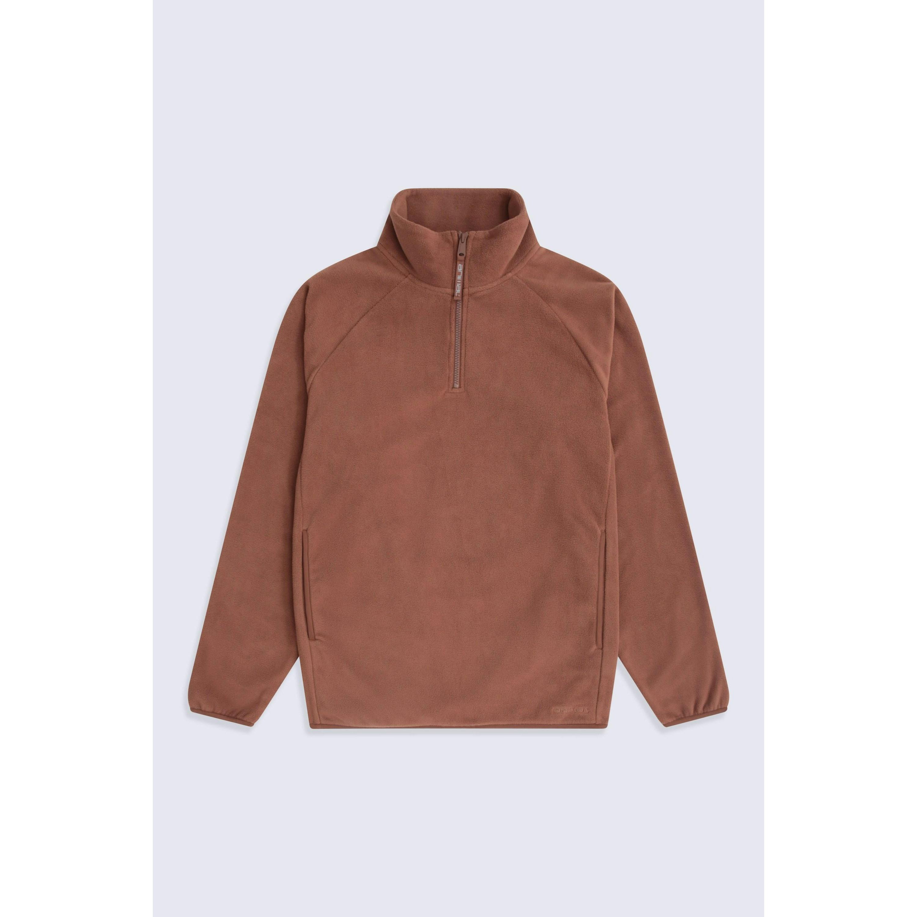 Animal Men's Stockholm Half Zip Fleece Top - Rust - Xl - Rust - 100% Mixed