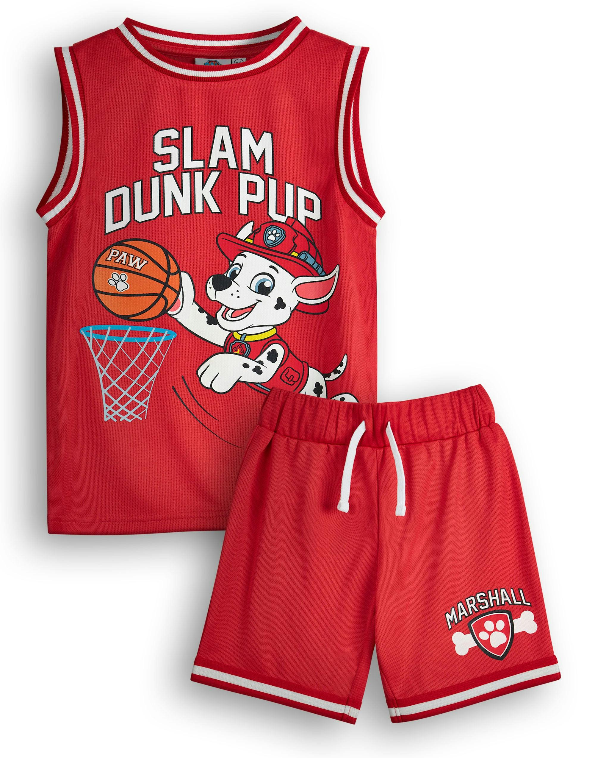 Vanilla Underground Boys Red Paw Patrol Marshall 2 Piece Basketball Set - 2-3 Years