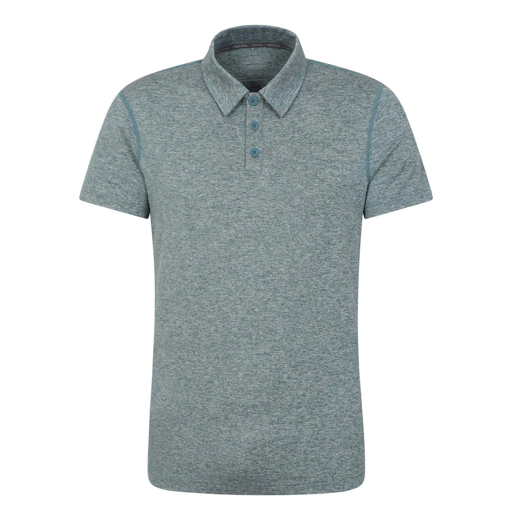 Mountain Warehouse Men's Dark/Grey Deuce Isocool Polo Shirt - Xl - 92% Polyester/8% Elastane