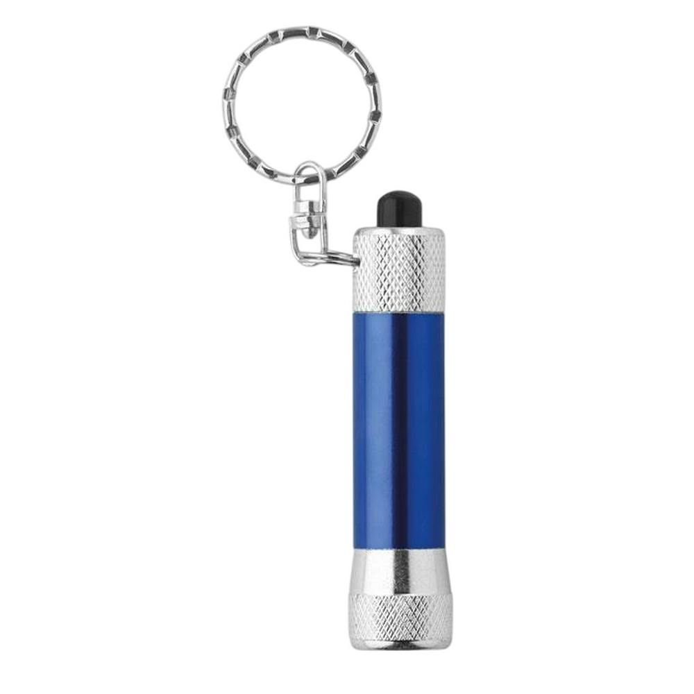 Rackhams Blue Arizo Aluminium Torch Keyring - One Size