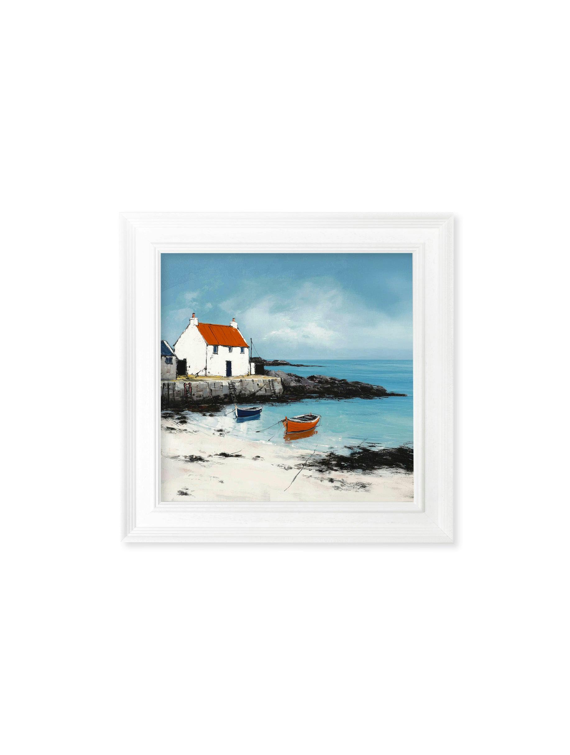 Rackhams White The Coastal House - Strong Hurstwood Square Frame - The Coastal House - 44 X 44 Cm